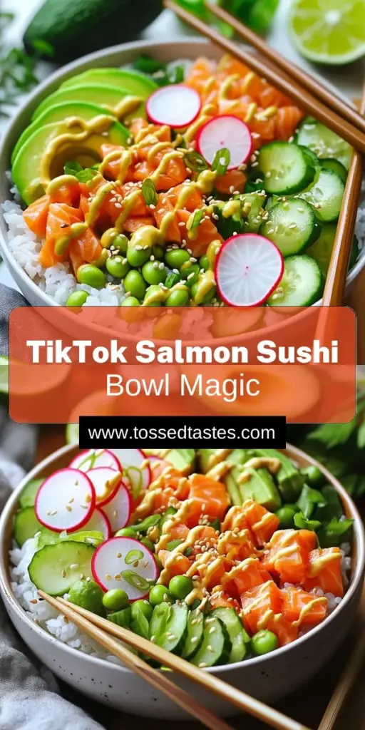 Dive into the delicious world of TikTok Salmon Sushi Bowls! This guide features an easy step-by-step recipe for creating stunning sushi bowls at home with fresh salmon, creamy avocado, and crunchy veggies. Perfect for lunch or dinner, this meal is not only eye-catching but packed with flavor. Click to explore the recipe and impress your friends and family with these mouthwatering bowls that are as fun to make as they are to eat!