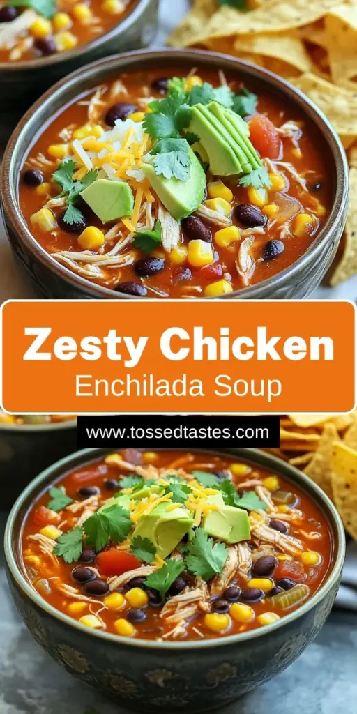 Warm up with this delicious Zesty Slow Cooker Chicken Enchilada Soup that's bursting with flavor! With tender chicken, black beans, corn, and a splash of enchilada sauce, this easy recipe is perfect for busy days. Prepare it in just 15 minutes and let the slow cooker do the rest! Ready in 6-8 hours, it's a comforting meal you'll love. Click through now to explore the full recipe and make this hearty soup a staple in your kitchen!