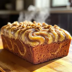 To make this tasty cake, you need: - 2 cups all-purpose flour - 1 teaspoon baking powder - 1/2 teaspoon baking soda - 1/4 teaspoon salt - 1 teaspoon ground cinnamon - 1/2 cup unsalted butter, softened - 1 cup granulated sugar - 2 large eggs, at room temperature - 1 teaspoon pure vanilla extract - 1 cup buttermilk (or 1 cup milk with 1 tablespoon lemon juice) - 1/4 cup packed brown sugar - 1 tablespoon ground cinnamon (for the swirl) - 1/2 cup chopped walnuts or pecans (optional) You can swap some items if needed: - Use coconut oil instead of butter for a dairy-free option. - If you lack buttermilk, mix regular milk with lemon juice or vinegar. - Replace granulated sugar with coconut sugar for a different taste. - Whole wheat flour can be used, but it may change the texture. Want to boost the flavor? Consider these add-ins: - Add chocolate chips for a sweet surprise. - Mix in dried fruits like raisins or cranberries for chewiness. - Include spices like nutmeg or ginger for warmth. - Chopped apples or bananas can bring moisture and sweetness. These simple choices can make your loaf cake unique and delightful! First, preheat your oven to 350°F (175°C). Grease a 9x5-inch loaf pan well. I like to use cooking spray or softened butter. This helps the cake slide out easily later. In a medium bowl, whisk together the flour, baking powder, baking soda, salt, and ground cinnamon. This dry mix should be well combined. Set it aside for now. In a large bowl, use an electric mixer to cream the softened butter and sugar. Mix on medium speed for about 3 to 4 minutes. You want it to be light and fluffy. Next, add the eggs one at a time. Mix well after each addition. Stir in the vanilla extract until it is evenly mixed. Gradually add the dry ingredients to the butter mix. Alternate this with the buttermilk. Start and end with the flour mix. Mix until just combined. Be careful not to overmix, or the loaf may become dense. Now it’s time for the fun part! In a small bowl, combine the brown sugar, cinnamon, and nuts if you want. Pour half of the batter into the loaf pan. Sprinkle half of the cinnamon mix over this layer. Then, pour the remaining batter on top. Finally, sprinkle the last of the cinnamon mix. Use a butter knife or skewer to create a swirl. This adds a beautiful design. Bake for 50 to 60 minutes. To check if it’s done, insert a toothpick in the center. It should come out clean or with a few moist crumbs. Let the cake cool for about 10 minutes before moving it to a wire rack. To create a perfect swirl in your Cinnamon Swirl Loaf Cake, follow these steps: - Layer Your Mixtures: Pour half of the batter into your pan first. - Sprinkle Generously: Use half of the cinnamon swirl mix on top of the batter. - Add the Rest: Pour the remaining batter over the swirl mix. - Final Touch: Sprinkle the last of the swirl mix on top. - Swirl Gently: Use a knife to swirl gently. Aim for a marbled look, not mixed. This keeps the flavors distinct. Baking can be tricky, but avoiding these mistakes helps: - Don’t Overmix: Mix just until combined. Overmixing makes the loaf dense. - Room Temperature Ingredients: Ensure eggs and butter are at room temp. This helps mix better. - Oven Temperature: Always preheat your oven. An unheated oven can cause uneven baking. - Check for Doneness: Insert a toothpick into the center. It should come out clean or with a few crumbs. Having the right tools makes baking easier. Here’s what you need: - 9x5-inch Loaf Pan: A must for this recipe. - Electric Mixer: Helps cream butter and sugar well. - Mixing Bowls: Use medium and large bowls for mixing ingredients. - Whisk: For combining dry ingredients. - Measuring Cups and Spoons: Accurate measurements are key to success. - Knife or Skewer: For swirling the mixtures. With these tips, you’re set to make a delicious cinnamon swirl loaf! {{image_4}} You can make this cake healthier while keeping it tasty! For a gluten-free option, use almond flour or a gluten-free blend. These substitutes work well and keep the texture light. To cut sugar, replace granulated sugar with a sugar substitute like erythritol or coconut sugar. Adjust the amount based on your taste. You might want to add a bit more cinnamon to enhance the flavor. You can easily customize your Cinnamon Swirl Loaf Cake. To make a chocolate version, add 1/2 cup of cocoa powder to the dry ingredients. This adds a rich taste. For nut lovers, add 1/2 cup of chopped walnuts or pecans for crunch. If you like fruit, mix in 1/2 cup of chopped apples or bananas for a fruity twist. These add-ins make the cake even more delightful. Want to make mini loaves or muffins? It’s simple! Divide the batter into mini loaf pans or muffin tins. Bake mini loaves for about 30-40 minutes and muffins for 15-20 minutes. Check with a toothpick to see if they are done. This way, you can share or enjoy smaller portions. Plus, they make great gifts or snacks! To keep your cinnamon swirl loaf cake fresh, let it cool completely. Once cooled, wrap it tightly in plastic wrap. You can also place it in an airtight container. Store it at room temperature for up to three days. If you want to keep it longer, consider freezing. For freezing, slice the loaf before wrapping. This way, you can take out just what you need. Wrap each slice in plastic wrap, then place the slices in a freezer bag. Be sure to remove as much air as possible. Your cake will stay fresh for up to three months in the freezer. When you are ready to enjoy your cake, take it out of the freezer. Let it thaw in the fridge overnight or at room temperature for a few hours. If you prefer it warm, you can heat it in a toaster oven or microwave. Just make sure not to overheat it, so it stays soft and moist. Yes, you can use other flours. Whole wheat flour works well for a nutty flavor. Almond flour adds a nice texture but may change the loaf's density. If you choose gluten-free flour, ensure it has a good blend. Just remember, the cake may taste slightly different. To check if your cake is done, use a toothpick. Insert it into the center of the cake. If it comes out clean or with a few moist crumbs, the cake is ready. Baking time may vary, so start checking around 50 minutes. The top should also be golden brown. This cake pairs well with many items. A dollop of whipped cream adds a sweet touch. Cream cheese frosting makes it extra rich. You can also serve it with fresh fruits like berries or slices of banana. A cup of tea or coffee complements this cake beautifully. In this blog post, we explored the key ingredients for Cinnamon Swirl Loaf Cake, including options for substitutes and add-ins. We covered step-by-step instructions for perfect mixing and baking techniques. Tips on achieving that beautiful swirl and avoiding common mistakes were shared as well. We discussed various adaptations, from healthier versions to delightful flavor twists. Lastly, effective storage methods ensure your cake stays fresh. Baking this cake can bring joy to your kitchen. Enjoy sharing this treat with friends and family!