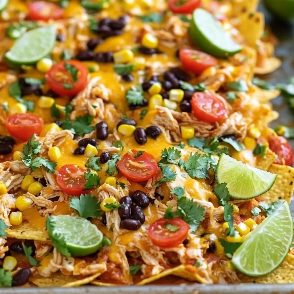 Sheet Pan Chipotle Lime Chicken Nachos Delight