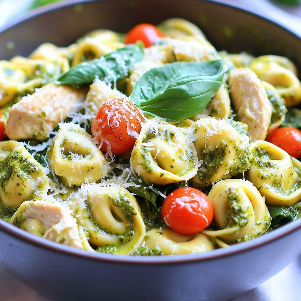 Creamy Pesto Chicken Tortellini Quick One Pot Meal