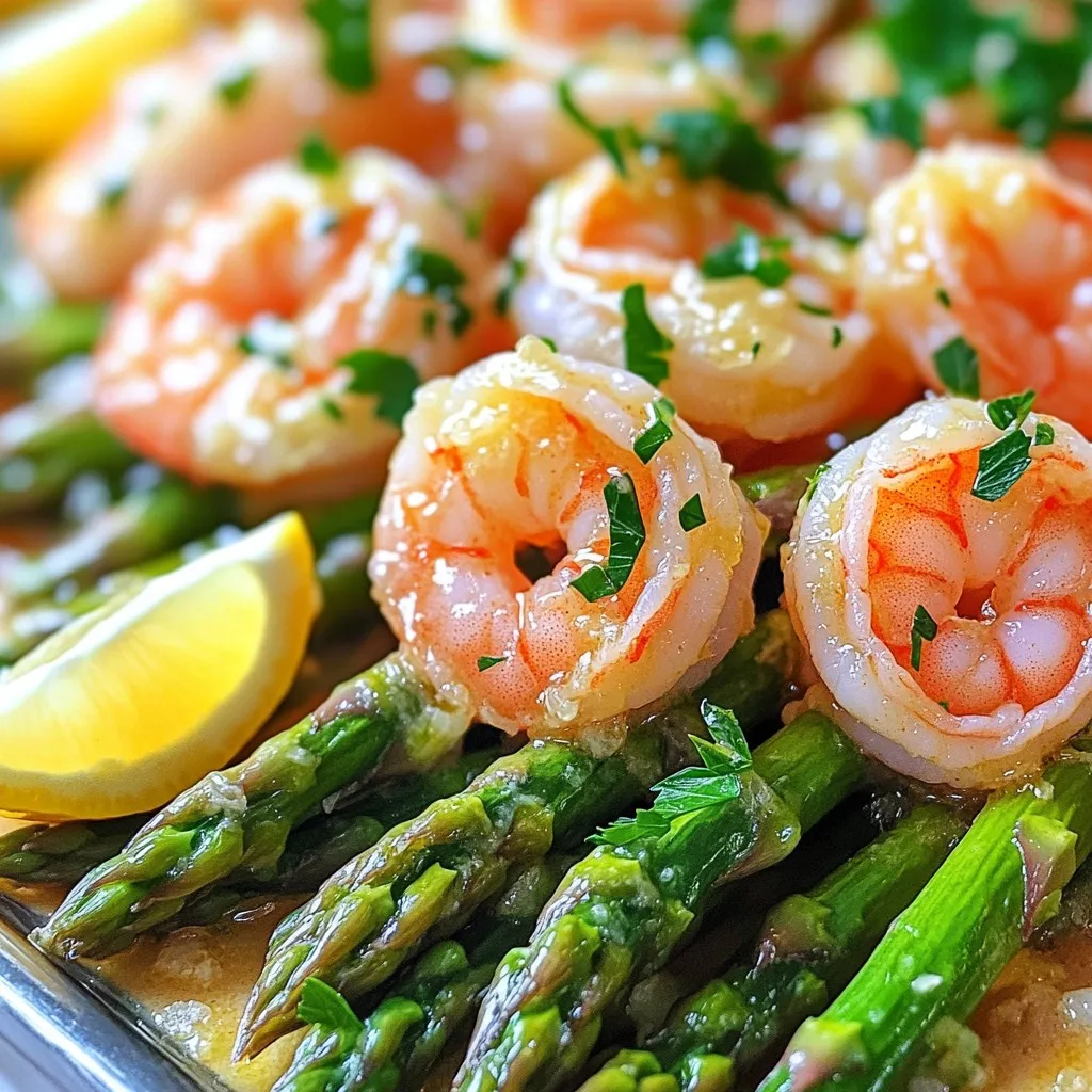 Garlic Butter Shrimp & Asparagus Sheet-Pan Delight