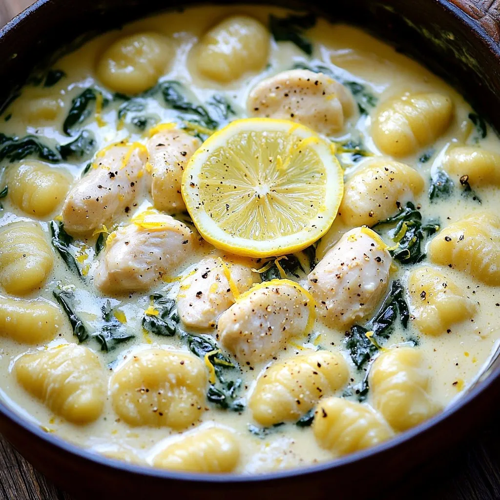 One-Pot Creamy Lemon Chicken Gnocchi Delight