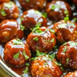 - Ground beef and binding ingredients - 1 pound ground beef - 1/2 cup breadcrumbs (preferably panko for extra crunch) - 1/2 cup grated Parmesan cheese - 1 large egg - Seasoning and flavor components - 3 cloves garlic, minced - 1 teaspoon onion powder - 1 teaspoon smoked paprika - 1/2 teaspoon salt - 1/4 teaspoon freshly ground black pepper - Sweet and spicy sauce ingredients - 1/2 cup sweet BBQ sauce (homemade or store-bought) - 1/4 cup honey (for sweetness) - 1 tablespoon hot sauce (adjust according to your spice preference) - 1 tablespoon apple cider vinegar (to balance flavors) - Freshly chopped parsley for garnish These ingredients come together to create a delightful dish. The ground beef provides a rich base. The breadcrumbs and cheese help bind the meatballs and add flavor. The egg keeps them moist. The seasonings bring depth. Garlic gives a nice kick, while onion powder and smoked paprika add warmth. Salt and pepper round out the flavor nicely. The sweet and spicy sauce is the star. BBQ sauce gives that classic taste. Honey adds sweetness to balance the heat. Hot sauce brings the spice, and apple cider vinegar brightens it all up. Each ingredient plays a role in making your meatballs sweet and spicy. When cooked, they meld into a tasty treat. To start, gather your ingredients. In a large mixing bowl, combine 1 pound of ground beef, 1/2 cup of breadcrumbs, and 1/2 cup of grated Parmesan cheese. Add 1 large egg, 3 minced garlic cloves, 1 teaspoon onion powder, 1 teaspoon smoked paprika, 1/2 teaspoon salt, and 1/4 teaspoon black pepper. Mix everything well using your hands until it’s fully combined. Next, shape the mixture into small meatballs, about 1 inch wide. You can roll them gently between your palms for a nice round shape. Once done, place the meatballs on a tray or plate. This helps keep them organized before cooking. For the sauce, take a separate bowl. Whisk together 1/2 cup of sweet BBQ sauce, 1/4 cup of honey, 1 tablespoon of hot sauce, and 1 tablespoon of apple cider vinegar. Make sure to mix until the sauce is smooth and well mixed. This step is key for a tasty flavor. Now you’re ready to cook! Layer the meatballs in the slow cooker. Pour the BBQ sauce mixture evenly over them, ensuring each meatball gets coated. Cover the slow cooker with its lid. Set it to cook on low for 4 to 5 hours or on high for 2 to 3 hours. The meatballs should be fully cooked and tender when done. When the time is up, gently stir the meatballs in the sauce. This helps coat them evenly. Use a slotted spoon to transfer the meatballs to a serving platter. Enjoy your delicious sweet and spicy BBQ meatballs! To make the best meatballs, keep them moist and flavorful. Use 1 pound of ground beef and mix it well with 1/2 cup of breadcrumbs and 1/2 cup of grated Parmesan cheese. The breadcrumbs help keep the meatballs juicy. Add 1 large egg to bind everything together. This mix helps hold flavor and moisture. Make your meatballs about 1 inch in size. This size cooks evenly and keeps them tender. If they are too big, they may not cook through. If they are too small, they might dry out. Adjusting spice levels is easy. If you want more heat, add more hot sauce. Start with 1 tablespoon. You can always add more. For less heat, use less hot sauce. Don’t forget to taste the sauce before adding it to the meatballs. You can also add extra ingredients for variety. Consider mixing in diced onions or peppers. Fresh herbs like cilantro or basil can brighten the flavor. These little changes can make your dish unique. For a great presentation, serve your meatballs in a deep dish. Drizzle some extra BBQ sauce over the top to make it look nice. Use toothpicks for easy serving. This makes it fun for parties or gatherings. Pair your meatballs with sides like coleslaw or a fresh salad. A light drink, like lemonade or iced tea, works well too. The sweet and spicy flavors will shine through with these combinations. {{image_4}} You can switch up the meat for your meatballs. Ground turkey is a great choice. It is leaner than beef and still tasty. You might also try ground chicken. Both are healthy substitutes. For a vegetarian or vegan version, use plant-based ground meat. There are many brands available. They mimic the taste and texture of meat well. You can also use lentils or chickpeas. Just mash them and mix with breadcrumbs and spices. To mix up the flavors, consider sweet and tangy variations. You can add pineapple juice or apple cider vinegar. These ingredients give a nice zing. They balance the sweetness of the sauce. If you love heat, try spicy versions. You can add more hot sauce or red pepper flakes. For a smoky flavor, add chipotle peppers. These tweaks make your meatballs even more exciting! To keep your sweet and spicy BBQ meatballs fresh, follow these tips: - Refrigeration: Place meatballs in an airtight container. Store in the fridge for up to 3 days. This keeps them tasty and safe to eat. - Freezing: For longer storage, freeze meatballs. Place them in a freezer-safe bag, removing as much air as possible. They can last for up to 3 months. Label the bag with the date for easy tracking. When reheating your meatballs, use these methods to keep them juicy: - Oven Method: Preheat your oven to 350°F. Place meatballs in a baking dish with a bit of sauce. Cover with foil and heat for about 15-20 minutes. This method warms them evenly without drying them out. - Microwave Method: Place meatballs on a microwave-safe plate. Cover with a damp paper towel. Heat in 30-second intervals until warm, checking often. This method is quick but may dry them out if overcooked. By following these tips, you can enjoy your delicious meatballs even days later! Can I use frozen meatballs? Yes, you can use frozen meatballs. Just add them directly to the slow cooker. No need to thaw. The cooking time may need to be longer, about 4 to 6 hours on low. How do I know when meatballs are done? Check the internal temperature. Meatballs should reach 160°F (71°C). If you cut one open, it should be no longer pink inside. The sauce will also bubble up nicely. What can I serve with BBQ meatballs? BBQ meatballs pair well with many sides. You can serve them with rice, pasta, or mashed potatoes. Fresh veggies or a salad make great sides too. For fun, serve with toothpicks for easy snacking at parties. This blog post covered all you need for great slow cooker meatballs. We discussed key ingredients, preparation steps, and cooking tips. Remember to add your twist with spices or ingredient swaps. You can make healthy versions too, whether with lean meats or veggies. Storing and reheating leftovers ensures you enjoy them later. I hope you feel ready to make delicious meatballs your way. Enjoy the process and share your tasty results!
