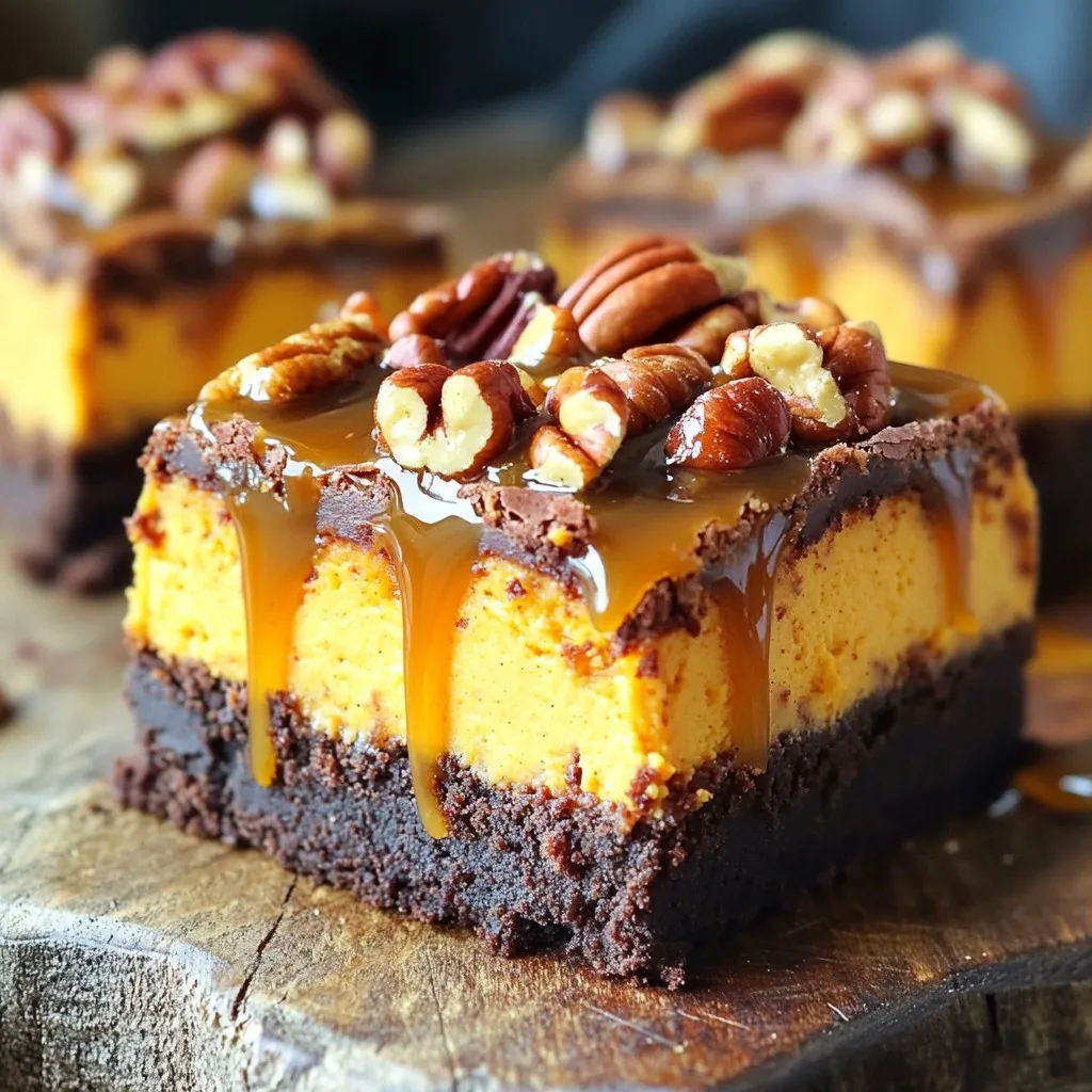 Pumpkin Pecan Cheesecake Brownies Delightful Treat