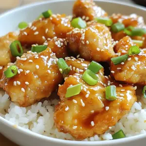 - 1 lb boneless, skinless chicken thighs - 1/2 cup honey - 1/4 cup soy sauce - 1/2 cup all-purpose flour - 1/4 cup cornstarch - 1 tsp salt - 1/2 tsp black pepper - 1/2 tsp garlic powder - 1/4 tsp cayenne pepper (optional) - 1/4 cup toasted sesame seeds - 3 green onions, sliced Honey sesame chicken uses simple items. You start with chicken thighs. They give a rich flavor and stay juicy. You then need honey for sweetness. Soy sauce adds a salty kick. Next, make the coating. All-purpose flour and cornstarch create a crispy layer. The spices, like salt and pepper, boost the taste. I sometimes add cayenne for heat. It&rsquo;s optional but fun! Garnishing is key. Toasted sesame seeds add crunch. Sliced green onions bring fresh flavor. Together, these ingredients create a dish that&rsquo;s both tasty and fun to make! {{ingredient_image_1}} To start, gather your coating ingredients. In a bowl, mix together: - 1/2 cup all-purpose flour - 1/4 cup cornstarch - 1 tsp salt - 1/2 tsp black pepper - 1/2 tsp garlic powder - 1/4 tsp cayenne pepper (optional) Once mixed, toss the chicken pieces in this mixture. Make sure each piece is well covered. Next, heat your skillet or wok over medium-high heat. Add 2 tablespoons of vegetable oil. Let the oil get hot. Now, fry the chicken in batches. Do not overcrowd the pan. Cook until it is golden brown, about 5-7 minutes per batch. Once cooked, remove the chicken and place it on a plate lined with paper towels. In the same skillet, drain excess oil, leaving just 1 tablespoon. Lower the heat to medium. Now, add: - 1/2 cup honey - 1/4 cup soy sauce - 1 tbsp rice vinegar - 1 tbsp sesame oil Whisk these ingredients together. Bring the sauce to a simmer. Let it thicken slightly for about 3-5 minutes. Add the fried chicken back into the skillet. Toss the chicken well in the sauce. Make sure each piece is coated evenly. Cook for 1-2 minutes to blend the flavors. Finally, sprinkle toasted sesame seeds over the chicken. Add sliced green onions for extra flavor. Serve the dish hot over a bed of cooked white rice or jasmine rice. Enjoy your meal! To fry chicken well, oil temperature matters. Heat your vegetable oil to about 350&deg;F. You can test it by dropping a small piece of chicken in. If it sizzles, the oil is ready! Avoid overcrowding the pan. Fry the chicken in batches for even cooking. If you add too many pieces at once, the temperature drops. This can lead to soggy chicken instead of crispy bites. Want to switch things up? You can substitute honey with maple syrup for a different taste. You could also try using teriyaki sauce instead of soy sauce for a sweet twist. If you like heat, add more cayenne pepper or some chili flakes to the sauce. Spice enhances flavor and adds excitement to every bite. When serving, spoon the honey sesame chicken over a bed of rice. A mound of white or jasmine rice works best. For plating, place the chicken in the center. Sprinkle toasted sesame seeds and sliced green onions on top. This adds color and crunch. Serve it hot and watch your guests smile! Pro Tips Coating Consistency: Ensure the chicken pieces are evenly coated in the flour and cornstarch mixture for a crispy texture. Oil Temperature: Test the oil temperature by dropping a small piece of chicken; it should sizzle immediately. This ensures a golden-brown finish. Thickening the Sauce: Allow the sauce to simmer for a few extra minutes if you prefer a thicker consistency for better coating. Serving Suggestions: For added flavor, serve with steamed vegetables or a sprinkle of chili flakes for an extra kick! {{image_2}} You can make baked honey sesame chicken for a lighter option. To do this, coat the chicken pieces in the flour mixture. Instead of frying, bake them at 400&deg;F for 20-25 minutes. This keeps the chicken crispy without extra oil. For gluten-free options, swap all-purpose flour with a gluten-free flour blend. You can also use gluten-free soy sauce. This way, you can enjoy the same taste while fitting your dietary needs. You can add vegetables for more color and nutrition. Try bell peppers, broccoli, or snap peas. Just stir-fry them briefly before adding the chicken. This gives you a tasty and vibrant dish. If you want to switch up the protein, use shrimp or tofu. Both absorb flavors well and add new textures. Adjust cooking times as needed. Shrimp cooks fast, while tofu may need a little more time to get crispy. You can modify the sweetness in the sauce by adding less honey. If you like it sweeter, add a bit more honey or even a splash of maple syrup. This allows you to find the perfect balance for your taste buds. Adding spices can elevate the dish. Try red pepper flakes for heat or ginger for a fresh kick. Adjust these to your liking. A little goes a long way, so start small and taste as you go. To keep your honey sesame chicken fresh, use proper storage methods. First, let the chicken cool to room temperature. Next, place it in an airtight container. Glass or plastic containers work well. You can also use resealable bags. Just squeeze out as much air as possible before sealing. Store leftovers in the fridge for up to three days. When you're ready to enjoy leftovers, you have two main choices: microwave or stovetop. For the microwave, place the chicken on a microwave-safe plate. Cover it with a damp paper towel to keep moisture in. Heat for one to two minutes. For stovetop reheating, use a skillet over medium heat. Add a splash of water to help steam the chicken. This keeps it moist. To keep chicken crispy, avoid the microwave if possible. Instead, reheating on the stovetop protects that crunch you love. If you want to save some for later, freezing is a great choice. First, let the chicken cool completely. Portion it into freezer-safe bags or containers. Remove excess air to prevent freezer burn. Label the bags with the date. You can freeze honey sesame chicken for up to three months. When you're ready to eat it, thaw it in the fridge overnight. For quicker thawing, place the sealed bag in cold water. Once thawed, reheat using the stovetop method for the best texture. You can serve Honey Sesame Chicken with: - Rice options: Cooked white rice or jasmine rice works best. - Side dishes: Steamed broccoli, stir-fried veggies, or a fresh salad are great choices. These sides balance the sweet and savory flavors of the chicken. Yes, you can use chicken breast. - Differences in texture and flavor: Chicken thighs are juicier and richer in taste. They stay tender when cooked, while breasts may dry out. If you choose breasts, be sure to monitor cooking time closely. To add heat to Honey Sesame Chicken, try these suggestions: - Add more cayenne pepper to the coating mix. - Include chili flakes or sriracha in the sauce. These additions boost flavor and give your dish a spicy kick. Honey Sesame Chicken can be healthy, but it depends on your choices. - Nutritional breakdown: Chicken provides protein, while honey adds sweetness. The dish can be high in sugar and calories if made with a lot of honey. - Variations: Use less honey or add more veggies. Opt for baked chicken instead of fried for a healthier meal. By making smart swaps, you can enjoy this dish while keeping it nutritious. In this post, we explored how to make Honey Sesame Chicken. We covered main ingredients, from juicy chicken thighs to sweet honey and savory soy sauce. You learned about coating and frying techniques to get crispy chicken. We also shared tips for flavor variations and healthy alternatives. Remember, cooking is about creativity and fun. Try new ingredients and make this dish your own. Enjoy this meal with friends and family, and savor every bite!