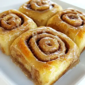 To make soft cinnamon rolls, you need a few key items. These ingredients work together to create that warm, gooey delight we all love. Here&rsquo;s what you&rsquo;ll need: - 4 cups all-purpose flour - 1 packet (2 &frac14; teaspoons) active dry yeast - &frac12; cup granulated sugar - 1 teaspoon salt - 1 cup whole milk, warmed to about 110&deg;F (43&deg;C) - ⅓ cup unsalted butter, melted - 2 large eggs - ⅓ cup brown sugar, packed - 2 tablespoons ground cinnamon - &frac12; cup unsalted butter, softened (for filling) These ingredients help form the dough and create the sweet, cinnamon flavor. The yeast makes the rolls rise, while the butter adds richness. The glaze adds a sweet finish to your rolls. It&rsquo;s simple and delicious. Here&rsquo;s what you need for the vanilla glaze: - 1 cup powdered sugar - 2 tablespoons milk (for glaze) - &frac12; teaspoon vanilla extract This glaze is quick to make and adds a creamy touch to your rolls. If you&rsquo;re missing an ingredient or want to swap it for something else, here are some great options: - Flour: You can use whole wheat flour for a healthier option. - Butter: Coconut oil works well if you need a dairy-free choice. - Milk: Almond milk or soy milk can replace whole milk. - Sugar: Brown sugar can replace granulated sugar for a richer flavor. These alternatives can help you customize the recipe to your diet or taste. Enjoy making your rolls just the way you like! {{ingredient_image_1}} To make the dough, start with a large mixing bowl. Pour in the warmed milk, granulated sugar, and yeast. Stir gently and let it sit for 5-10 minutes. You want to see it froth up. This means the yeast is ready to work! Next, add in the melted butter, eggs, and salt. Whisk until it blends well. Now, gradually add the flour one cup at a time. Mix until the dough forms. Knead the dough on a floured surface for 5-7 minutes. You want it to be smooth and elastic. When done, place the dough in a greased bowl. Cover it with a damp cloth and let it rise in a warm spot. Wait about 1 hour or until it doubles in size. Once the dough has risen, punch it down gently to release air. Roll it out on a lightly floured surface into a rectangle that is about 16x24 inches. Now, spread the softened butter over the dough. This will make the rolls rich and tasty. Next, mix the brown sugar and cinnamon in a bowl. Sprinkle this mixture evenly over the buttered dough. Roll the dough tightly from the long edge to form a log. Use a sharp knife to cut the log into 12 equal rolls. Place the rolls in a greased baking dish. Cover them with a cloth and let them rise again for 30 minutes. This helps them puff up nicely. Preheat your oven to 350&deg;F (175&deg;C). When the rolls have finished rising, bake them for 20-25 minutes. Look for a golden brown color on top. This shows they are cooked through. While they bake, you can prepare the vanilla glaze. In a bowl, whisk together the powdered sugar, milk, and vanilla extract until smooth. If the glaze is too thick, add a bit more milk. Once the rolls are done, take them out of the oven. Let them cool slightly. Then, drizzle the warm rolls with the vanilla glaze. Enjoy the sweet aroma and delight in every bite! If your dough does not rise, check the yeast. Make sure it is fresh and active. Also, keep the dough in a warm spot. If it&rsquo;s too cold, the yeast will not work well. If your rolls are too dense, try kneading longer. This builds gluten, giving your rolls a better rise. For soft rolls, use whole milk. It adds richness and moisture. Knead the dough until it is smooth and elastic. This may take about 5-7 minutes. Letting the dough rise twice helps create a fluffy texture. The first rise allows the dough to grow, while the second gives you soft rolls. For a smooth glaze, mix powdered sugar with milk and vanilla extract thoroughly. If it&rsquo;s too thick, add more milk bit by bit. If it&rsquo;s too thin, add more powdered sugar. Drizzle the glaze over warm rolls for the best flavor. The heat makes the glaze melt slightly into the rolls, creating a tasty finish. Pro Tips Use Fresh Yeast: Ensure your yeast is fresh for the best rise and texture. Check the expiration date and perform a quick test in warm water with sugar to see if it foams up. Knead Properly: Knead your dough until it&rsquo;s smooth and elastic. This develops the gluten, which is crucial for soft and fluffy rolls. Perfect Rolling Technique: When rolling the dough, keep it tight but not too tight. A snug roll helps the cinnamon filling stay in place without leaking out during baking. Adjust Glaze Consistency: If your glaze is too thick, add a little more milk, one teaspoon at a time, until you reach the desired drizzling consistency. {{image_2}} You can spice up your cinnamon rolls with fun additions. Try adding nuts for crunch. Walnuts or pecans work well. Chocolate chips also make a tasty twist. Just sprinkle them on top of the brown sugar and cinnamon mixture before rolling. These flavors can change every bite into a new treat. If you want to mix things up, change the glaze. Cream cheese glaze is a rich option. Just blend cream cheese, powdered sugar, and a bit of milk. Maple glaze is another delicious choice. Combine maple syrup, powdered sugar, and milk for a sweet finish. Each glaze gives a new flavor to your rolls. Seasonal spices can bring joy to your rolls. In fall, add nutmeg or pumpkin spice for a cozy taste. In winter, think about using cardamom or ginger. You can also swap the filling. Try a fruit jam or a chocolate spread. These changes can make your cinnamon rolls fun for any season. To keep your soft cinnamon rolls fresh, place them in an airtight container. This helps maintain their moisture. You can also wrap them tightly in plastic wrap. If you follow these steps, they will stay good for about 2 to 3 days at room temperature. If you want to keep them longer, consider freezing them. Freezing your cinnamon rolls is easy and smart. First, let them cool completely after baking. Then, place the rolls in a single layer on a baking sheet. Freeze them for about 1 hour. Once they are firm, transfer them to a freezer-safe bag or container. Label it with the date. Your rolls can last up to 3 months in the freezer. When you&rsquo;re ready to enjoy your cinnamon rolls, reheating them is simple. Preheat your oven to 350&deg;F (175&deg;C). Place the rolls on a baking sheet and cover them with foil. Heat for about 10-15 minutes. This keeps them soft and warm. If you prefer a microwave, heat each roll for about 20-30 seconds. Just be careful not to overheat them, or they may become dry. Enjoy! Cinnamon rolls stay fresh for about 2 to 3 days at room temperature. Store them in an airtight container. If you want to keep them longer, place them in the fridge for up to a week. Reheat them in the microwave for a warm treat. Yes, you can make cinnamon rolls ahead of time! Prepare the dough and fill the rolls, then cover them tightly. Place them in the fridge overnight. In the morning, let them rise for about 30 minutes before baking. This saves time and gives you fresh rolls for breakfast. If you don't have active dry yeast, use instant yeast as a substitute. Instant yeast works the same, but you can add it directly to the dry ingredients. You can also use sourdough starter or baking powder, but these options may change the texture and taste. This post covered everything about making soft cinnamon rolls. We discussed key ingredients and gave steps to prepare, roll, fill, and bake the rolls. I shared helpful tips for texture and glaze. You found fun variations like adding nuts or using cream cheese glaze. Storing tips and FAQs helped clear up any questions too. Now you&rsquo;re ready to make perfect cinnamon rolls! Enjoy the process and share the final treat with others.