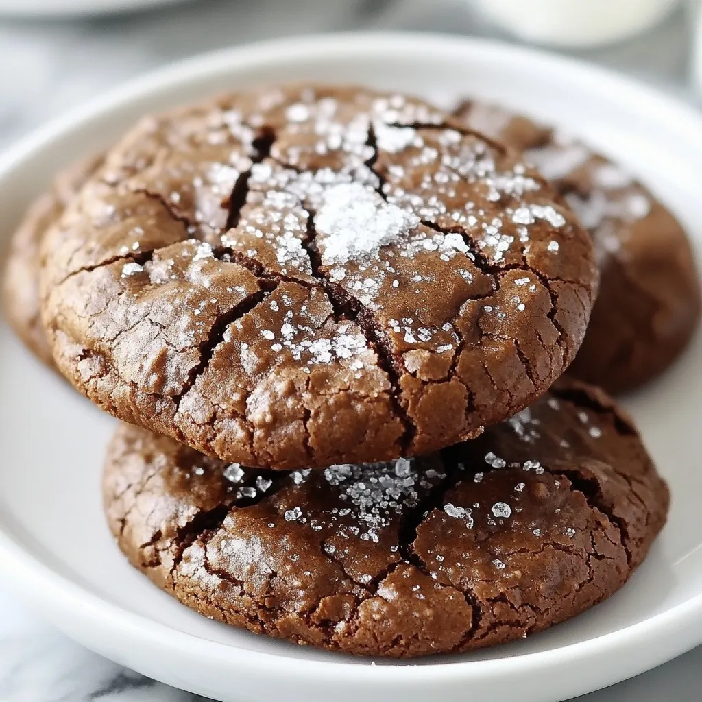 Salted Brownie Crinkle Cookies Delightful Treat Recipe