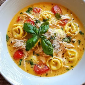 - 2 boneless, skinless chicken breasts - 4 cups chicken broth - 2 cups frozen cheese tortellini - 1 cup heavy cream - 1 cup diced tomatoes (canned or fresh) - 1 medium onion, diced - 2 cloves garlic, minced - 1 teaspoon Italian seasoning - Salt and pepper to taste - Fresh basil leaves for garnish - Grated Parmesan cheese for serving When I make this dish, I start with the chicken. Two boneless, skinless chicken breasts work best. They become tender and soak up all the flavors. Next, I add four cups of chicken broth. It keeps everything moist and tasty. I then toss in two cups of frozen cheese tortellini. They cook perfectly in the slow cooker. I always include one cup of heavy cream. It adds a rich, creamy texture that makes this dish special. Next, I mix in one cup of diced tomatoes. You can use canned or fresh, depending on what you have. Dicing one medium onion and two cloves of minced garlic brings out great flavor. I finish with one teaspoon of Italian seasoning. A touch of salt and pepper enhances everything. For the final touch, I like to garnish with fresh basil leaves and sprinkle some grated Parmesan cheese when serving. These ingredients combine to create a delightful meal that pleases everyone at the table. {{ingredient_image_1}} - Start by placing the chicken breasts at the bottom of your crockpot. This gives the dish a strong base. - Next, add the chicken broth to the pot. Make sure the chicken is fully submerged for the best flavor. - Now, mix in the diced tomatoes, minced garlic, diced onion, and Italian seasoning. These add fresh and bold flavors. - Combine all ingredients in the crockpot. Stir gently to ensure everything is well mixed. - Cook on low for 6-7 hours or on high for 3-4 hours. The chicken should be tender and cooked through. - After cooking, carefully remove the chicken and shred it using two forks. This makes it easy to mix back in. - Stir in the frozen tortellini and heavy cream. This will create a rich and creamy texture. - Cover the crockpot and cook on high for an additional 30 minutes. The tortellini should be tender and ready to serve. To make your Crockpot Chicken Tortellini even tastier, try adding more seasonings. You can use herbs like thyme or rosemary. A splash of lemon juice can brighten the dish. Homemade chicken broth adds depth but store-bought works too. If you go homemade, simmer bones with veggies for hours. This gives a rich flavor that store brands often lack. Frozen tortellini are easy to use. You can add them straight to the pot. They cook well in the broth. If you want a firmer texture, add them later. Try adding them 15 minutes before serving. For a softer bite, add them earlier. Timing makes a big difference in how they turn out. Garnishes can elevate your dish. Fresh basil adds color and a nice taste. Grated Parmesan cheese gives a salty kick. You can also sprinkle red pepper flakes for heat. To round out your meal, pair it with a crisp salad or warm breadsticks. A side of roasted veggies complements the flavors well. Pro Tips Use Fresh Ingredients: Fresh ingredients, especially herbs like basil, can elevate the flavor of your dish significantly. Consider using fresh tomatoes instead of canned for a brighter taste. Adjust Cooking Time: Depending on your crockpot's temperature calibration, cooking times may vary. Always check that the chicken is fully cooked and tender before adding the tortellini. Customize Your Tortellini: Feel free to use different flavors of tortellini, such as spinach or mushroom, to add a unique twist to this dish. Just ensure they are frozen before adding. Make it Creamy: If you prefer a creamier texture, you can add a bit more heavy cream or even a splash of cream cheese to the mix for extra richness. {{image_2}} You can make your Crockpot Chicken Tortellini even better by adding vegetables. Spinach is a great choice. Just toss in a few handfuls near the end of cooking. It wilts down nicely and adds color. Bell peppers also work well. Dice them up and mix them in with the other ingredients. You can try zucchini or carrots too. They will add sweetness and texture. The more veggies, the more nutrients! Do you want to switch up the protein? Turkey or pork can be used instead of chicken. If you pick turkey, use ground turkey for a different texture. For pork, try using tenderloin or chops. Just make sure you cut them into smaller pieces. This way, they will cook evenly. Each option gives a new taste while keeping the dish hearty. If you need gluten-free options, look for gluten-free tortellini. Many brands offer this choice now. They cook just as well as regular tortellini. For those who avoid dairy, you can swap heavy cream with coconut milk. It gives a nice creaminess and flavor. Nutritional yeast can replace Parmesan cheese for a cheesy taste without dairy. These simple swaps help everyone enjoy this dish! To keep your leftover Crockpot Chicken Tortellini fresh, follow these steps. First, let the dish cool down to room temperature. This helps prevent moisture build-up. Next, scoop the leftovers into airtight containers. I recommend using glass or BPA-free plastic containers. These materials help keep the food fresh and safe. If you want to save some for later, you can freeze it. Pour the cooled dish into freezer-safe containers. Leave some space at the top to allow for expansion. Seal tightly and label with the date. When you're ready to eat, take it out of the freezer. Thaw it in the fridge overnight. To heat, place it in a pot over low heat. Stir often until it's warm throughout. In the fridge, your leftovers can last about 3 to 4 days. Make sure to check for signs of spoilage. Look for changes in color or smell. If it smells off or looks strange, it&rsquo;s best to toss it out. Following these tips helps keep your meal safe and tasty! Yes, you can use fresh tortellini. If you do, reduce the cooking time. Cook the fresh tortellini for only 10 to 15 minutes in the crockpot. This short time helps keep it from getting mushy. Fresh tortellini cooks much faster than frozen. Always check the package for specific cooking times. If you want a lighter dish, use alternatives like half-and-half or whole milk. You can also use coconut milk for a dairy-free option. Another choice is to blend silken tofu with a bit of water. This will give you a creamy texture without heavy cream. These swaps might change the flavor slightly, but they work well. Yes, you can double the recipe! Just make sure you have a large enough crockpot. A bigger pot will help the food cook evenly. Keep in mind that cooking time might change. Check the chicken after the usual time, and adjust as needed. It may take a bit longer, so be patient. To check if the chicken is done, use a meat thermometer. The internal temperature should reach 165&deg;F. If you don&rsquo;t have a thermometer, check if the chicken shreds easily with forks. If it does, it's ready! Always ensure the chicken is no longer pink inside. This keeps your meal safe to eat. This blog covered a tasty chicken tortellini soup recipe. You learned about the key ingredients, simple cooking steps, and useful tips. We discussed adding healthful veggies, choosing proteins, and storing leftovers. Remember, you can switch ingredients to fit your diet. Cooking should be fun and easy. With these ideas, you&rsquo;ll create a warm dish everyone loves. Try it out and enjoy your meal!