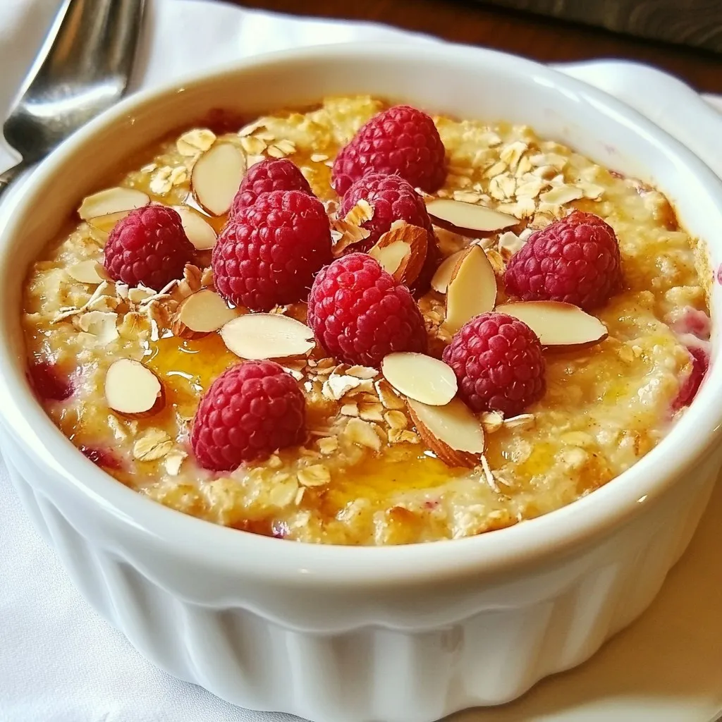 Vegan Raspberry Baked Oats Perfect for Breakfast