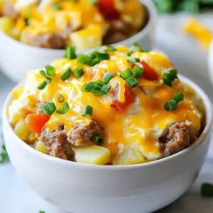 - 2 cups diced potatoes (fresh or frozen) - 1 cup breakfast sausage (or plant-based sausage) - 6 large eggs - 1 cup milk (or almond milk) - 1 cup shredded cheddar cheese - 1/2 cup bell pepper (any color) - 1/2 cup onion - Garlic powder and paprika - Salt and pepper to taste - Fresh chives for garnish In this recipe, I use diced potatoes as the base. You can choose fresh or frozen, but fresh gives a nice texture. Breakfast sausage adds flavor; you can swap it for plant-based sausage if you prefer. The six large eggs create a fluffy and hearty mix. I use milk, but almond milk works well too for a dairy-free choice. Shredded cheddar cheese is a must for that melty goodness. I recommend any color bell pepper for a pop of color and flavor. Diced onion adds depth. Garlic powder and paprika give warmth and spice, while salt and pepper enhance all the flavors. Finally, fresh chives on top add a bright finish. This combination makes your Mountain Man Slow Cooker Breakfast not just filling but also full of taste. Each ingredient plays a role in creating a warm, satisfying start to your day. {{ingredient_image_1}} To start, grab your slow cooker. First, layer the bottom with 2 cups of diced potatoes. You can use fresh or frozen potatoes; both work well. Next, sprinkle 1 cup of crumbled breakfast sausage over the potatoes. Make sure the sausage is spread evenly. Now, in a medium bowl, whisk together 6 large eggs, 1 cup of milk, 1 teaspoon of garlic powder, 1 teaspoon of paprika, and salt and pepper to taste. Whisk until the mixture is smooth and well blended. This egg mixture is key to making your breakfast fluffy. Once mixed, pour the egg mixture over the potatoes and sausage in the slow cooker. Then, add 1/2 cup of diced bell pepper and 1/2 cup of diced onion on top. Gently press the veggies into the egg mixture. This helps them cook nicely. Cover the slow cooker. If you want a longer cook, set it to low for 6-8 hours. For a quicker meal, use the high setting for 3-4 hours. Check that the eggs are set and the potatoes are tender when done. In the last 15 minutes, sprinkle 1 cup of shredded cheddar cheese on top. This will melt and create a delicious cheesy layer. When ready to serve, turn off the slow cooker and let it cool for a few minutes. Use a spoon to scoop out portions into bowls. You can add fresh chopped chives on top for a nice touch. For an extra kick, consider serving salsa or hot sauce on the side. These add great flavor and make your meal even more enjoyable! To ensure even cooking, layer the ingredients properly. Start with the diced potatoes at the bottom. This helps them cook well and absorb flavors. Distribute the sausage evenly on top. When whisking the eggs, make sure you mix well to combine everything. Cook on low for 6-8 hours or high for 3-4 hours. Adjust cooking times based on your preference for texture. If you like firmer eggs, check them at 3 hours on high. Using different types of cheese can add a fun twist. Try pepper jack for a spicy kick or Swiss for a nutty taste. You can also add spices or herbs to enhance the flavor. Consider adding oregano or thyme for freshness. A pinch of cayenne pepper can give it a nice heat too. Experiment with your favorite flavors to make it your own. A slow cooker that holds at least 6 quarts is ideal for this dish. This size allows enough space for all the ingredients. For preparation, a good knife and cutting board make chopping easy. A whisk is also handy for mixing the eggs. If you have a ladle, it helps in serving the meal neatly. Having these tools will make your cooking experience smoother. Pro Tips Tip Title 1: For a heartier dish, add additional vegetables like mushrooms or spinach to the slow cooker. Tip Title 2: If using frozen potatoes, there's no need to thaw them; just add them directly to the slow cooker. Tip Title 3: To save time, prepare the ingredients the night before and store them in the fridge until you're ready to cook. Tip Title 4: Experiment with different types of cheese for varied flavors; pepper jack adds a nice kick! {{image_2}} You can easily make this dish vegetarian. Simply swap the sausage for plant-based sausage. This keeps the flavor but removes meat. For cheese, use a vegan cheese that melts well. You can also add more veggies. Spinach and mushrooms work great. They add color and nutrition. Just toss them in with the other veggies before cooking. Do you want a kick? Add jalape&ntilde;os to the mix. You can also drizzle hot sauce over your serving. This adds heat and flavor. When it comes to cheese, feel free to experiment. Try pepper jack for spice or mozzarella for a softer taste. Each cheese brings a new twist to the dish. Want to take your breakfast global? Make a Southwestern version. Add black beans and corn for a hearty meal. It&rsquo;s filling and full of flavor. Or, try an Italian twist. Use Italian sausage and marinara sauce. This gives the breakfast a rich, savory depth. Each variation keeps the dish exciting and new. To store leftovers, let the dish cool down first. Place it in an airtight container. Keep it in the fridge for up to four days. When you want to eat it, just reheat it in the microwave. Stir it halfway through for even heating. You can also use a skillet on low heat to warm it up. If you want to save some for later, freeze it! Scoop the portions into freezer-safe bags. Squeeze out the air and seal them well. The dish can last up to three months in the freezer. To thaw, move the bag to the fridge overnight. When ready to eat, reheat it in the microwave or on the stove until hot. When stored properly, this dish can last about four days in the fridge. If you freeze it, you will enjoy it for up to three months. Always check for any signs of spoilage before eating. If it smells off or looks strange, it&rsquo;s best to toss it out. Can I use frozen potatoes? Yes, you can use frozen potatoes. They save time and work well. Just add them straight to the slow cooker. They will cook well with the other ingredients. What can I substitute for eggs? You can use flaxseed meal or chia seeds. Mix 1 tablespoon of either with 3 tablespoons of water. Let it sit for a few minutes to thicken. This works well in the recipe. What goes well with Mountain Man Breakfast? This dish pairs well with fresh fruit, toast, or a side of salsa. You can also serve it with hot sauce for some heat. Can I make this ahead of time? Yes, you can prepare it the night before. Layer the ingredients in the slow cooker. Cover and store it in the fridge. Cook it in the morning for a warm breakfast. Is this recipe suitable for meal prep? Absolutely! This dish is perfect for meal prep. You can portion it out for the week. Just store it in airtight containers in the fridge. How can I make this recipe healthier? To make it healthier, use less cheese and choose lean sausage. You can also add more veggies, like spinach or zucchini. These changes boost the nutrition without losing flavor. This blog post covered key ingredients and steps for a tasty Mountain Man Breakfast. We explored options for various diets and shared tips for flavorful enhancements. Remember, you can adjust cooking times and flavors to suit your taste. Experimenting with different ingredients can make each meal exciting. With easy storage practices, you can enjoy leftovers too. I hope you feel inspired to create your own delicious version!