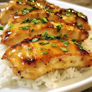 - 4 boneless chicken breasts - 1 cup uncooked jasmine rice - 2 cups chicken broth - 1/4 cup honey - 1/4 cup Dijon mustard - 2 tablespoons olive oil - 1 tablespoon soy sauce - 1 teaspoon garlic powder - 1 teaspoon onion powder - Salt and pepper to taste - Fresh parsley for garnish To make Honey Mustard Chicken & Rice, you need simple yet flavorful ingredients. The chicken breasts are the star of the dish. They become juicy and tender after baking. Jasmine rice adds a lovely texture and flavor. The chicken broth enhances the rice and makes it fluffy. For the marinade, honey and Dijon mustard create a sweet and tangy blend. Olive oil helps keep the chicken moist. Soy sauce adds depth. Garlic and onion powder bring out rich flavors. Don’t forget to season with salt and pepper to taste. Finally, fresh parsley adds a nice touch when serving. It makes the dish pop with color and flavor. Each ingredient plays a role in making this meal tasty and satisfying. Enjoy the cooking process as you prepare this delightful dish! {{ingredient_image_1}} First, grab a small bowl. Whisk together the following ingredients: - 1/4 cup honey - 1/4 cup Dijon mustard - 2 tablespoons olive oil - 1 tablespoon soy sauce - 1 teaspoon garlic powder - 1 teaspoon onion powder - Salt and pepper to taste Mix until smooth. This marinade adds a sweet and tangy flavor to the chicken. Next, take your four boneless chicken breasts. Place them in a baking dish. Pour the marinade over the chicken. Make sure each piece is well coated. Let the chicken marinate for at least 15 minutes. This time helps the flavors soak in. While the chicken marinates, focus on the rice. In a medium saucepan, bring 2 cups of chicken broth to a boil. Once it boils, stir in 1 cup of uncooked jasmine rice. Reduce the heat to low. Cover the saucepan and let it simmer for about 15 minutes. The rice should become fluffy and absorb all the broth. Now, it’s time to bake the chicken. Preheat your oven to 375°F (190°C). Place the marinated chicken in the oven. Bake for 25-30 minutes. Check to ensure it reaches an internal temperature of 165°F (75°C). This step ensures the chicken cooks evenly and stays juicy. Once the chicken is done, remove it from the oven. Let it rest for 5 minutes. This resting time keeps the juices inside. Slice the chicken into pieces. Serve the chicken over the fluffy rice. Drizzle with any remaining marinade from the baking dish. For a pop of color, garnish with fresh parsley. Enjoy your tasty honey mustard chicken and rice! Marinating chicken is key for great flavor. Use a mix of honey, Dijon mustard, olive oil, soy sauce, garlic powder, onion powder, salt, and pepper. This mix gives the chicken a sweet and tangy taste. Let your chicken soak in the marinade for at least 15 minutes. For best results, marinate it for a few hours or overnight. This extra time helps the flavors really sink in. Cooking fluffy jasmine rice is easy if you follow a few steps. First, use a 2:1 ratio of chicken broth to rice. This adds flavor to the rice. Bring the broth to a boil, then stir in the rice. Lower the heat, cover the pot, and let it simmer for about 15 minutes. Do not lift the lid while it cooks, as this lets out steam. Once done, fluff the rice with a fork to keep it light and airy. To ensure your chicken is fully cooked, use a meat thermometer. The internal temperature should reach 165°F (75°C). Insert the thermometer into the thickest part of the chicken. If it reads 165°F, it’s safe to eat. If not, bake it a little longer. Let the chicken rest for 5 minutes after baking. This helps keep the juices inside, making the chicken tender and juicy. Pro Tips Marinate for Flavor: Allow the chicken to marinate for at least 30 minutes or even overnight for deeper flavor absorption. Use Fresh Herbs: Fresh parsley not only enhances the visual appeal but also adds a burst of freshness to the dish. Consider adding other herbs like thyme or rosemary. Check Chicken Doneness: Always use a meat thermometer to ensure the chicken reaches an internal temperature of 165°F (75°C) for safe consumption. Leftover Rice Tips: If you have leftover rice, store it in an airtight container in the fridge. It can be used in stir-fries or salads for an easy meal. {{image_2}} You can switch up the rice for your honey mustard chicken. Brown rice adds a nutty flavor and more fiber. Basmati rice gives a nice aroma and fluffy texture. Quinoa is a gluten-free option packed with protein. Each choice brings its own twist to the dish. Try what you like best! Want to change the honey mustard sauce? You can add different flavors easily. For a spicy kick, mix in some hot sauce or sriracha. For a tangy twist, use apple cider vinegar instead of soy sauce. You can even add herbs like thyme or rosemary for more depth. Experiment and find your favorite blend! To make this dish even better, add vegetables. Broccoli, bell peppers, or carrots work great. You can steam them and serve on the side or mix them into the rice. Adding veggies gives you more color and nutrients. Plus, it makes your meal more filling and tasty! To keep leftover honey mustard chicken and rice fresh, place them in airtight containers. Make sure to cool the food to room temperature first. Store the containers in the fridge. This meal stays good for about three to four days. If you want to freeze it, wrap the chicken and rice tightly in plastic wrap and then in foil. This helps prevent freezer burn. When ready to eat, reheat chicken and rice carefully. I recommend using the microwave or oven. For the microwave, place the food in a bowl and cover it with a damp paper towel. Heat in short bursts of 30 seconds, stirring in between. This keeps the chicken moist. If using the oven, cover the dish with foil and heat at 350°F (175°C) for about 15-20 minutes. Check that the chicken is heated through. For quick meals later, you can prep this dish ahead of time. Marinate the chicken in advance and store it in the fridge overnight. Cook the rice separately and keep it in a container. When it’s time to eat, just bake the chicken and heat the rice. This can save you lots of time on busy days. You can also portion out servings and freeze them for later use. Yes, you can use frozen chicken. Just remember to thaw it first. It’s best to thaw chicken overnight in the fridge. If you’re in a hurry, you can use the microwave. After thawing, follow the marinating steps as usual. This ensures the chicken absorbs the sweet and tangy flavors well. Many tasty sides go well with honey mustard chicken and rice. Consider these options: - Steamed broccoli - Roasted carrots - A fresh garden salad - Sautéed green beans These choices add color and nutrition to your meal. They also balance the sweet flavors of the chicken. This dish lasts about 3 to 4 days in the fridge. Store it in an airtight container to keep it fresh. If you need to keep it longer, consider freezing it. For freezing, wrap the chicken and rice well. This helps prevent freezer burn. When ready to eat, thaw in the fridge overnight before reheating. This recipe for honey mustard chicken and rice is simple and full of flavor. We covered the main ingredients, marinade, and cooking steps. You can tweak this dish with different rice types or add vegetables to make it your own. Remember to store leftovers properly to keep them fresh. With these tips and options, you have everything you need for a tasty meal that fits any occasion. Enjoy your cooking, and impress your family and friends with this delightful dish!