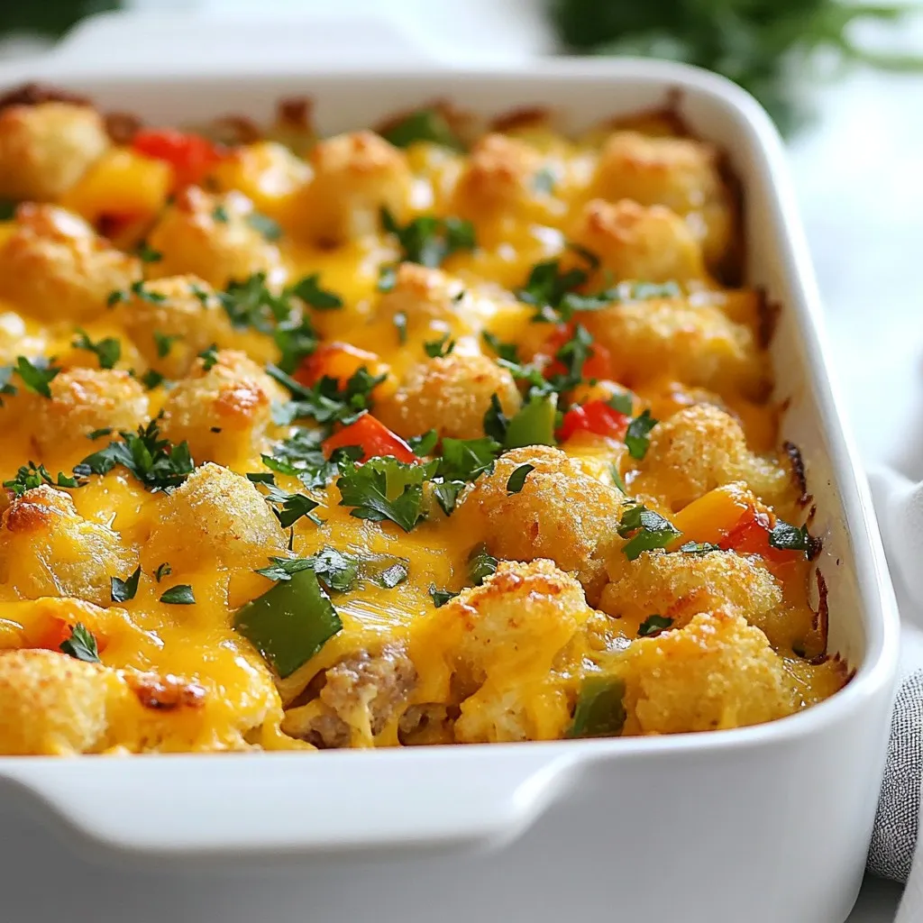 Tater Tot Sausage Breakfast Casserole Quick Dish