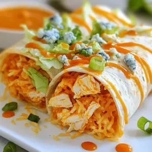 For these tasty burritos, you will need: - 2 cups cooked shredded chicken - &frac12; cup buffalo sauce - 1 cup cooked rice (white or brown) - 1 cup shredded cheddar cheese - &frac12; cup blue cheese crumbles - 1 cup lettuce, shredded - &frac12; cup tomatoes, diced - &frac14; cup green onions, sliced - 4 large flour tortillas - 1 tablespoon olive oil - Salt and pepper to taste These ingredients create a perfect mix of flavors. The chicken and buffalo sauce give a spicy kick, while the cheese adds creaminess. You can make your burritos even better with some optional ingredients: - Avocado slices for creaminess - Jalape&ntilde;os for extra heat - Corn for a sweet crunch - Black beans for added protein - Cilantro for freshness Feel free to mix and match as you like! Each ingredient can change the taste and make it more personal. To prepare these burritos, gather these tools: - Large mixing bowl for mixing ingredients - Skillet for cooking the burritos - Spoon for scooping filling - Knife and cutting board for chopping veggies - Spatula for flipping the burritos With these tools, you can easily create your Buffalo Chicken Burritos. Enjoy the process as much as the meal! {{ingredient_image_1}} First, grab a large mixing bowl. Add 2 cups of cooked shredded chicken. Pour in &frac12; cup of buffalo sauce. Mix it well until the chicken is coated. This sauce gives the burritos their spicy kick. The chicken should look bright and flavorful. Set this bowl aside for now. Next, you need 4 large flour tortillas. Lay one on a clean surface. Spoon about &frac12; cup of the buffalo chicken mixture into the center. It should be a nice mound. Then, add &frac14; cup of cooked rice on top of the chicken. Rice adds a nice texture to the burrito. Now, sprinkle shredded cheddar cheese and blue cheese crumbles over the top. Don&rsquo;t forget the shredded lettuce, diced tomatoes, and sliced green onions. Those fresh veggies add crunch and flavor. Now fold the sides of the tortilla inward. Then roll it up tightly from the bottom. Make sure the filling stays inside. Repeat this for all the tortillas. Heat a skillet over medium heat. Add a drizzle of olive oil to the pan. Once it&rsquo;s hot, place the burritos seam-side down in the skillet. Cook them for about 2-3 minutes on each side. You want them golden brown and a bit crispy. This step adds a nice crunch. When they're ready, take them out of the skillet. Let them rest for a minute before slicing in half. Enjoy your delicious buffalo chicken burritos! To keep your burritos crisp, make sure not to overfill them. Too much filling makes them hard to roll. Also, use dry ingredients like rice and cheese. If your chicken is too wet, the burrito may get soggy. Let the buffalo chicken cool a bit before filling. This helps keep the tortilla from getting mushy. When rolling burritos, start with the filling in the center. Fold the sides in first, then roll from the bottom. Tuck the filling in as you roll. This keeps everything inside. Make sure to roll tightly but not too tight. If the tortilla tears, it can spill out. Practice makes perfect, so don&rsquo;t worry if it takes a few tries! You can boost the flavors in your burritos easily. Try adding spices to the rice, like cumin or garlic powder. This gives it extra taste. You can also mix in some black beans for more depth. Squeeze fresh lime juice over the filling for a zesty kick. Finally, don&rsquo;t skip the toppings! Fresh herbs and crunchy veggies add great texture and flavor. Pro Tips Use rotisserie chicken: For an even quicker preparation, consider using store-bought rotisserie chicken to save time. It&rsquo;s already cooked and flavorful! Customize your spice level: Adjust the amount of buffalo sauce depending on your preferred heat level. You can also mix in some ranch dressing to mellow the spice. Wrap tightly: Make sure to wrap the burritos tightly to prevent the filling from spilling out while cooking and eating. Make it a meal prep: These burritos can be made ahead of time and frozen. Just wrap tightly in foil and store in an airtight container for up to 3 months. {{image_2}} You can adjust the heat in your Buffalo chicken burritos. If you love spice, use extra buffalo sauce. You might add hot sauce for more kick. For a milder flavor, use less buffalo sauce. Combine it with ranch dressing for a creamy taste. This way, you enjoy the classic flavor without too much heat. You can also mix in some honey to balance the heat with sweetness. If you prefer vegetarian options, swap chicken for tofu or tempeh. Cook them in buffalo sauce for that same flavor. You can also use chickpeas for protein. Add lots of veggies like bell peppers and zucchini. These ingredients give great texture and taste. Don't forget the cheese! Use shredded cheese and blue cheese crumbles to keep it rich and savory. For a gluten-free option, choose corn tortillas instead of flour tortillas. They hold up well with the filling. If you want low-carb, skip the tortillas altogether. Use large lettuce leaves to wrap your ingredients. This gives a fresh, crunchy bite. You can also try cauliflower rice instead of regular rice. It cuts carbs while keeping your burrito tasty! To keep your leftover burritos fresh, wrap them tightly in plastic wrap. You can also use aluminum foil for extra protection. Place the wrapped burritos in an airtight container. Store them in the fridge for up to three days. This method helps retain moisture and flavor. If you want to save burritos for later, freezing is a great option. First, let the burritos cool down to room temperature. Then, wrap each burrito in plastic wrap. After that, place them in a freezer-safe bag or container. Make sure to label them with the date. Frozen burritos can last up to three months. When you're ready to eat, thaw them overnight in the fridge. To reheat burritos, there are a few methods you can try. The microwave is quick and easy. Place the burrito on a microwave-safe plate. Cover it with a damp paper towel to keep it moist. Heat on high for 1-2 minutes, checking halfway through. For a crispier option, use the oven. Preheat it to 350&deg;F (175&deg;C). Wrap the burrito in foil and heat for about 15-20 minutes. You&rsquo;ll enjoy a warm and crunchy burrito! Yes, you can make Buffalo Chicken Burritos ahead of time. Just follow these steps. Prepare the buffalo chicken mixture and the rice. Fill the tortillas with the mixture but don't cook them yet. Wrap each burrito tightly in plastic wrap. Store them in the fridge for up to 24 hours, or freeze for longer. When ready to eat, cook them in a skillet as directed. This way, your burritos stay fresh and flavorful. You have many tasty sides to choose from. Here are some great options: - Corn on the cob: This sweet side complements the spice of the burritos. - Coleslaw: A crunchy, tangy slaw can balance the heat of the buffalo sauce. - Chips and salsa: This classic combo adds a fun crunch. - Guacamole: The creaminess of guacamole pairs well with the spicy flavors. - Pickles: They add a zesty bite that cuts through the richness. Making a healthier version of Buffalo Chicken Burritos is easy. Here are some tips: - Use grilled chicken: This cuts down on fat compared to fried chicken. - Swap out the tortillas: Choose whole wheat or low-carb tortillas for a better option. - Add more veggies: Include more lettuce, tomatoes, or even bell peppers for extra nutrition. - Use low-fat cheese: This helps reduce calories while keeping the flavor. - Try Greek yogurt: Instead of blue cheese, use Greek yogurt for a creamy, healthy dip. These simple changes help you enjoy a delicious meal without losing flavor. This blog post shared how to make tasty Buffalo Chicken Burritos. You learned about the key ingredients and optional add-ons for your burritos. I walked you through each step from preparing to cooking them just right. I shared tips to keep your burritos fresh and how to kick up the flavor. You also discovered fun variations and storage advice. Buffalo Chicken Burritos can be a fun meal for any time. Enjoy making them your own!