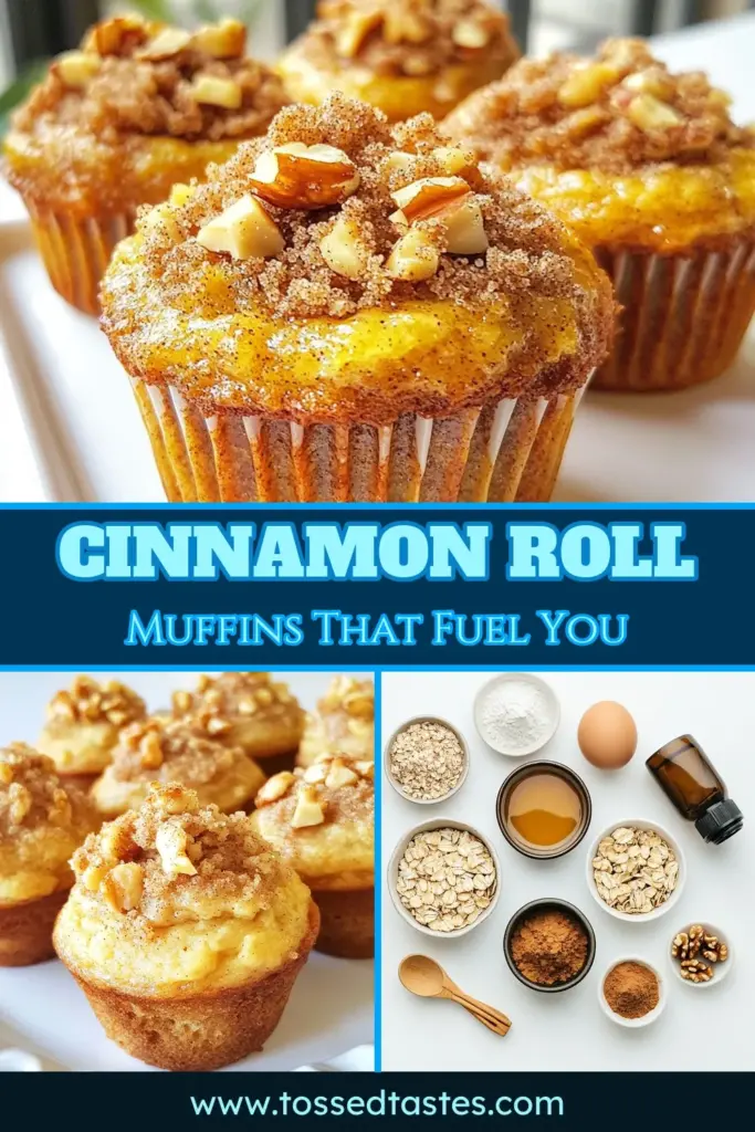Indulge in these Cinnamon Roll Protein Muffins, a delicious twist on healthy muffin recipes! Packed with protein, these easy oatmeal muffins are perfect for a high-protein breakfast. With simple ingredients, they are quick to make and satisfy your sweet tooth. Enjoy warm or with a drizzle of maple syrup! Try this recipe today for an energizing start. Save for later! #ProteinPackedMuffins #HealthyMuffinRecipes #CinnamonRollMuffins #EasyOatmealMuffins