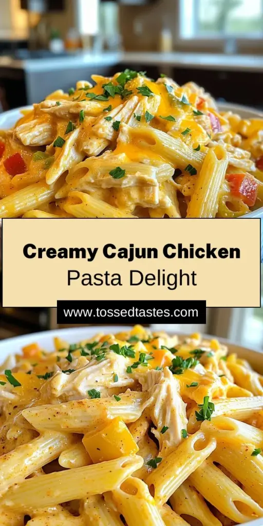 Experience a flavorful twist on dinner with this Slow Cooker Creamy Cajun Chicken Pasta. This easy recipe combines tender chicken breasts, zesty Cajun seasoning, and creamy sauce for a comforting meal that practically cooks itself. Just sauté some veggies, add the chicken, and let the slow cooker do the magic. Click through to discover how to create this delicious dish that your family will love! Perfect for busy weeknights!