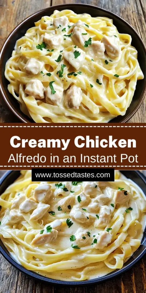 Whip up a delicious Instant Pot Creamy Chicken Alfredo in just 30 minutes! This easy recipe combines tender chicken, creamy sauce, and perfectly cooked fettuccine for a comforting meal the whole family will love. With simple ingredients and straightforward steps, you’ll have a restaurant-quality dish right at home. Click to explore the full recipe and impress your taste buds tonight!