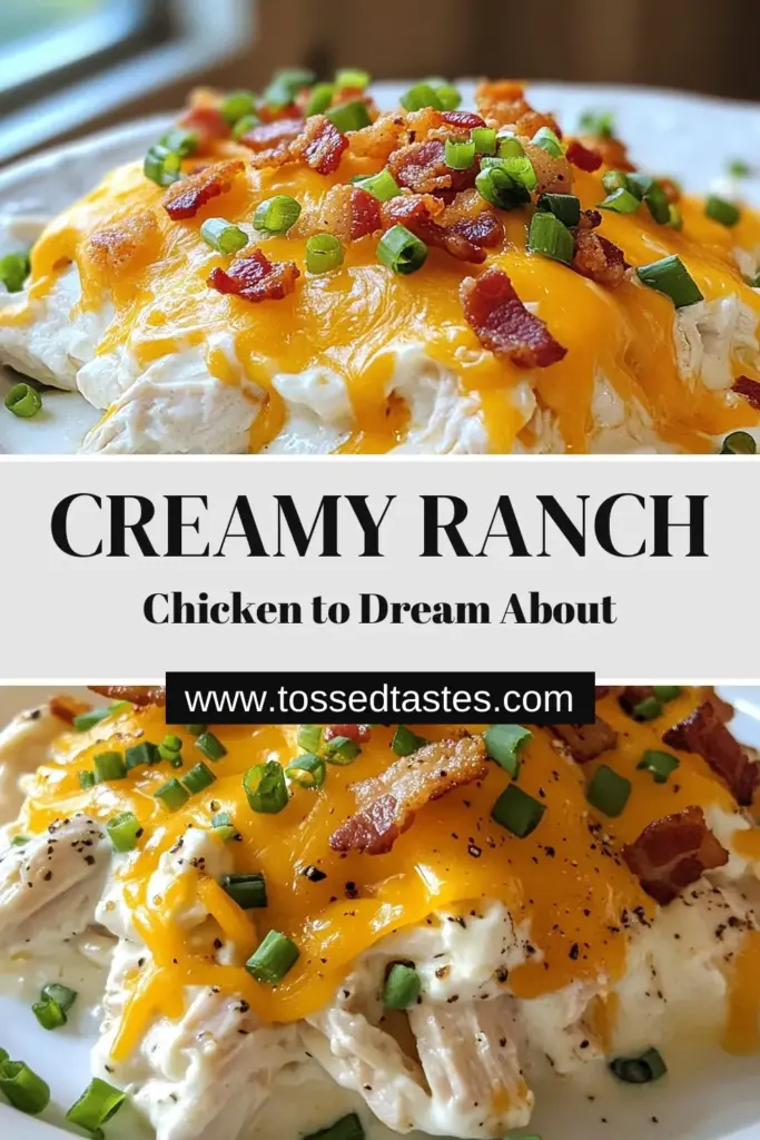 Discover the ultimate creamy ranch chicken recipe that will elevate your easy chicken dinner ideas! This slow cooker crack chicken combines cream cheese and ranch seasoning for unbeatable flavor. Perfect for busy nights, this cheesy ranch chicken meal is a family favorite. Get ready to impress with this hassle-free recipe that's sure to please! Save this delicious slow cooker chicken recipe for later! #SlowCookerRecipes #EasyDinnerIdeas #CreamCheeseChicken #CheesyRanchChicken