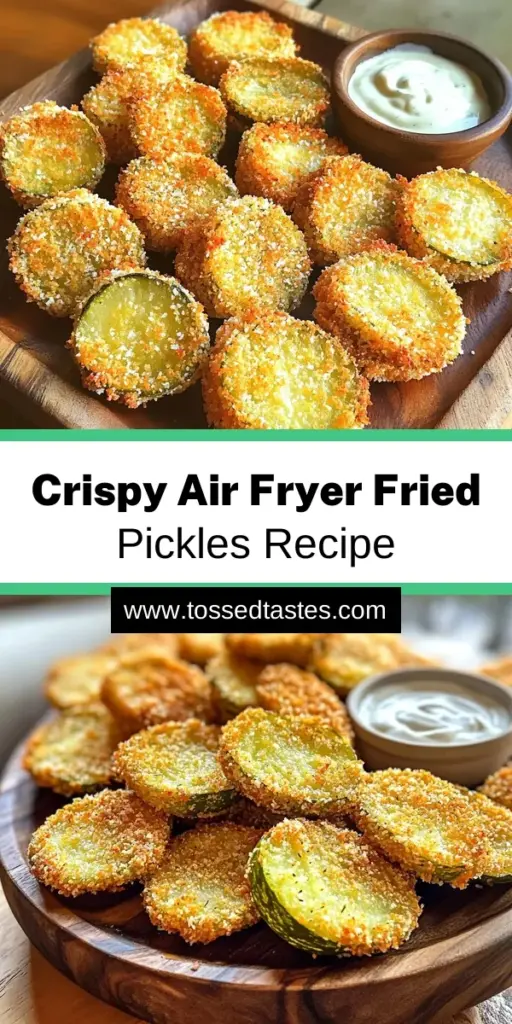 Craving a tasty snack? Try these Crispy Air Fryer Fried Pickles! This easy recipe combines dill pickle slices soaked in buttermilk with a crunchy coating of spices and Panko breadcrumbs, all cooked to perfection in your air fryer. Enjoy these delicious bites in just 30 minutes! Click through for the full recipe and discover the secret to the ultimate crunch that will impress your friends and family!