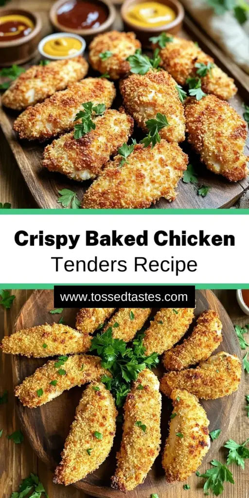 Indulge in the ultimate crispy baked chicken tenders with this easy and delicious recipe! Marinated in flavorful buttermilk and coated with a crunchy panko and Parmesan mix, these tenders are baked to perfection for a healthier spin on a classic favorite. Perfect for dinner or a snack, they pair wonderfully with your favorite dipping sauces. Click to explore the full recipe and impress your family with this tasty treat!