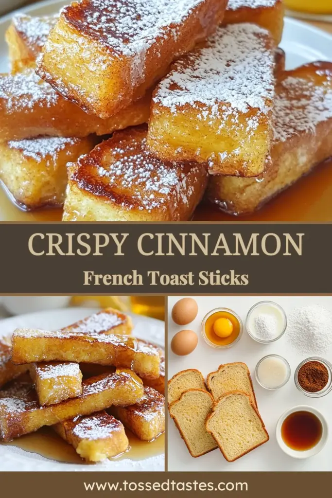 Looking for a delightful breakfast? Try these scrumptious Cinnamon French toast sticks! This easy French toast recipe uses rich brioche for a decadent twist, and you can even make it dairy-free with almond milk. Perfect for dipping in warm maple syrup, this breakfast recipe is sure to impress. Whip up these delicious Cinnamon French toast sticks for a fun and tasty start to your day! Save this recipe for your next brunch! #CinnamonFrenchToastSticks #EasyBreakfast #DairyFree #BreakfastRecipes