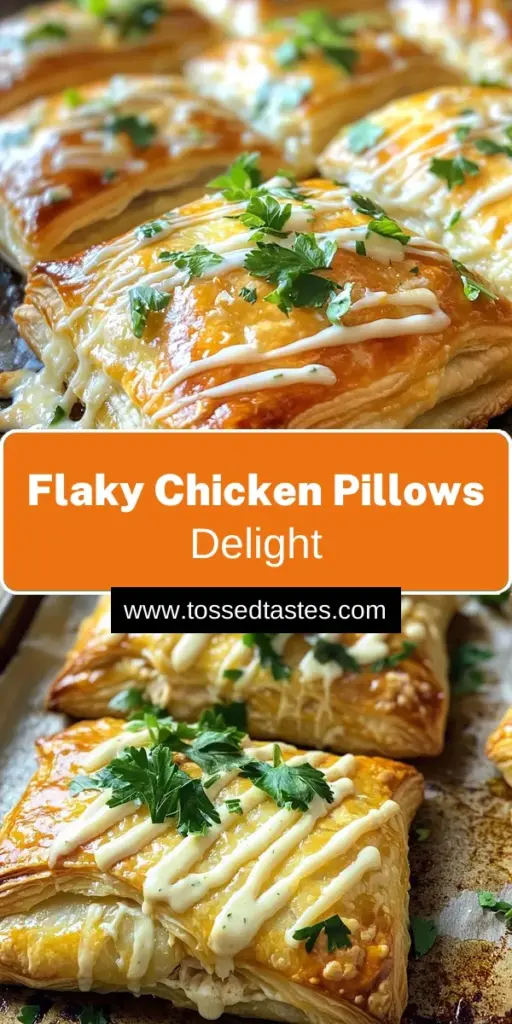 Indulge in these Flaky Chicken Pillows with Creamy Parmesan Sauce that are sure to impress! With tender chicken, creamy cheese, and a golden puff pastry shell, these delicious bites are perfect for any occasion. Follow our simple step-by-step recipe to make this mouthwatering dish and elevate your mealtime. Click through to explore the full recipe and treat your taste buds today!
