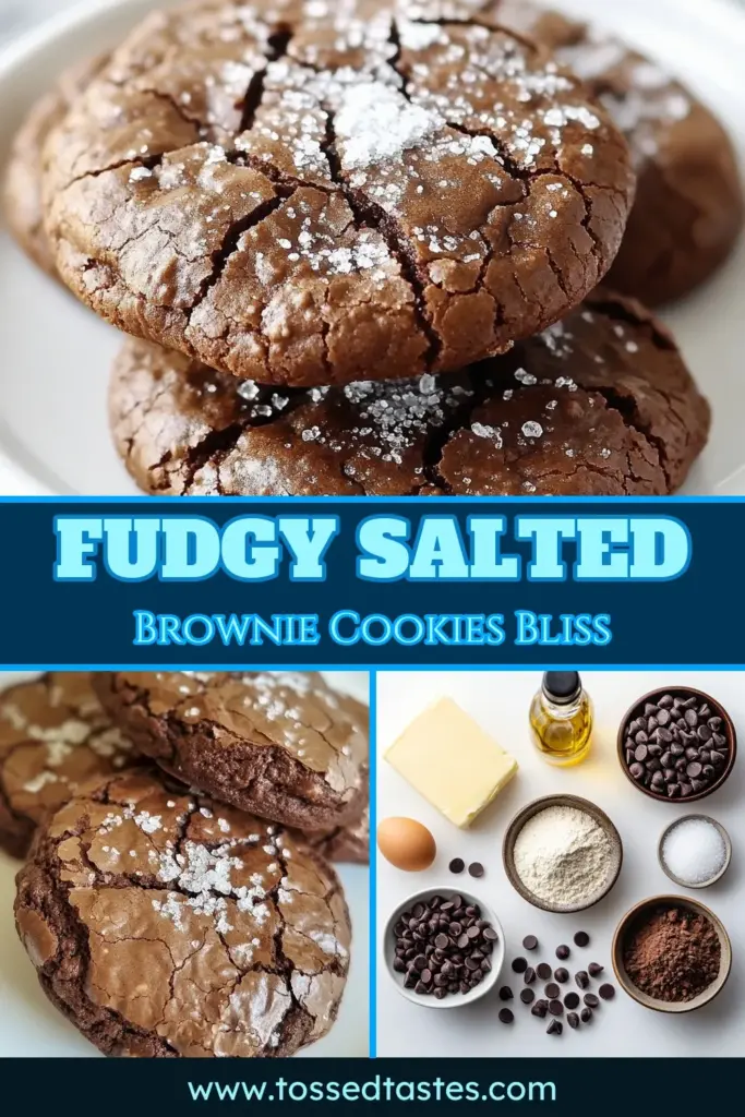 Indulge in the ultimate treat with these Salted Brownie Crinkle Cookies! This easy crinkle cookies recipe combines rich chocolate flavors with a touch of sea salt to create delicious salted brownie cookies that are perfect for any occasion. Learn to make these chocolate crinkle cookies that everyone will love. Don't miss out on this delightful dessert—save and try the recipe today! #SaltedBrownieCookies #ChocolateCrinkleCookies #EasyBrownieCookies #CrinkleCookiesRecipe