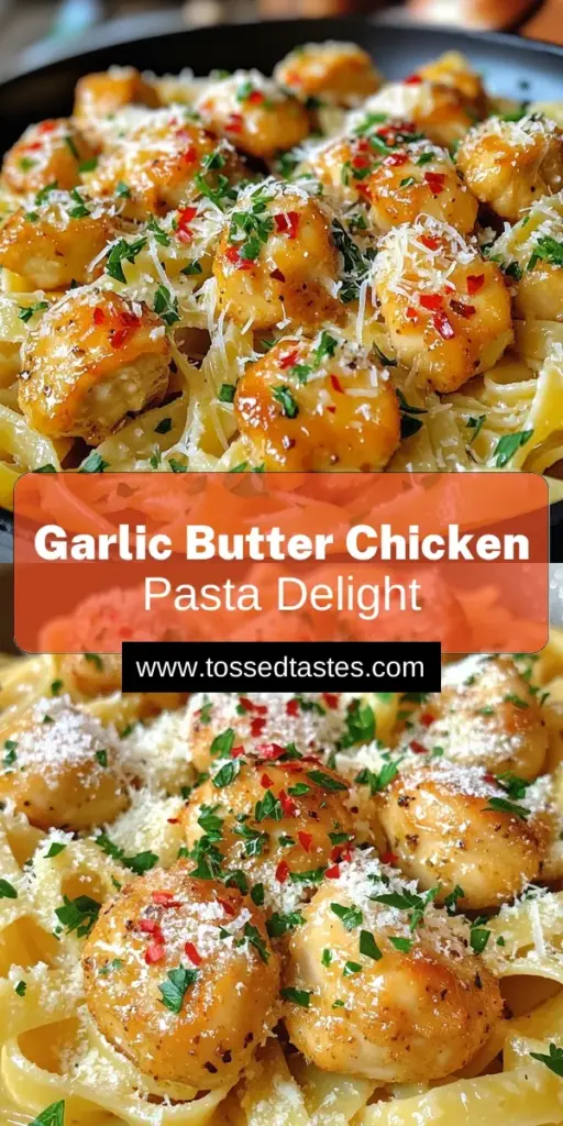 Indulge in the delightful flavors of Garlic Butter Chicken Bites with Pasta! This delicious recipe features tender chicken pieces sautéed in a rich garlic butter sauce, perfectly paired with your choice of pasta. In just 30 minutes, you can create a comforting meal that's sure to please everyone. Ready to elevate your dinner routine? Click through to discover the full recipe and impress your family with this easy and tasty dish!