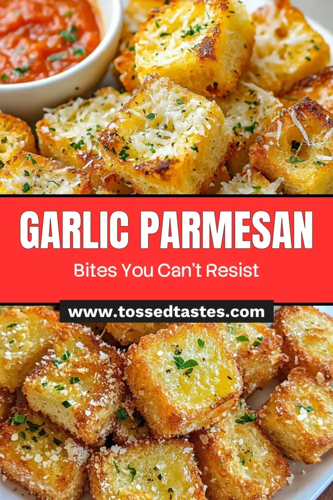 Indulge in these Garlic Parmesan Bread Bites, the perfect quick appetizer for any gathering! Made from an easy ciabatta bread recipe, these homemade garlic bread bites are bursting with flavor. With just a few simple ingredients, you can create delightful Italian bread bites that everyone will love. Ready in just 25 minutes, they're ideal for parties or a cozy night in. Try this delicious recipe today! #GarlicParmesanBites #QuickAppetizerRecipes #HomemadeGarlicBread #ItalianBreadBites