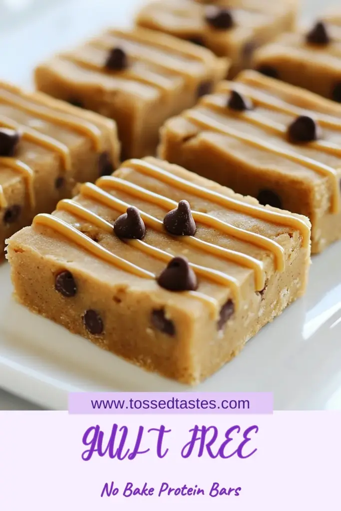 Get ready to satisfy your sweet tooth with these delicious no-bake cookie dough protein bars! Perfect for a healthy snack, these almond flour recipes are packed with protein and make a great high protein snack option. Quick and easy to whip up, these no-bake protein bars feature delightful chocolate chips and nut butter for a treat you can enjoy guilt-free. Save this recipe and create your own tasty batch today! #HealthySnacks #ProteinBars #AlmondFlour #SnackRecipes