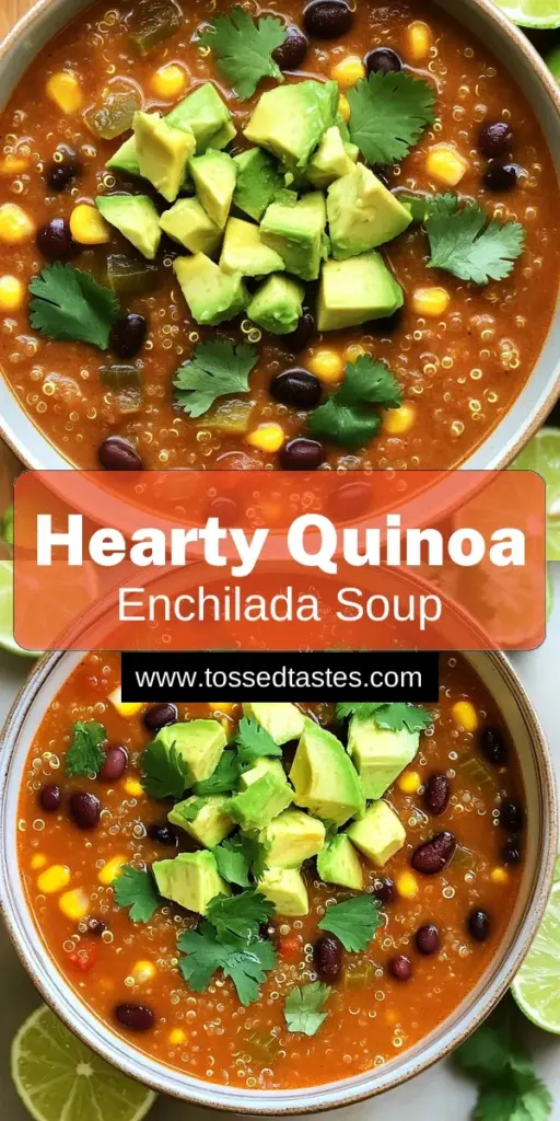 Discover the delightful flavors of Savory Slow Cooker Quinoa Enchilada Soup! This hearty and healthy recipe features quinoa, black beans, and plenty of vegetables, simmered to perfection in your slow cooker. With simple ingredients and easy instructions, you can enjoy a comforting meal without the fuss. Click to explore this comforting recipe, perfect for busy weeknights or cozy gatherings. Your taste buds will thank you!
