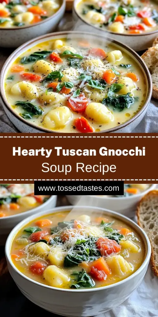 Warm up your kitchen with this Slow Cooker Tuscan Gnocchi Soup that's bursting with flavor and nutrients! This easy-to-follow recipe combines potato gnocchi, fresh veggies, and creamy goodness for a delightful meal that cooks while you relax. Perfect for busy days, this comforting soup is a must-try. Click through to explore the full recipe and enjoy a taste of Italy right at home!