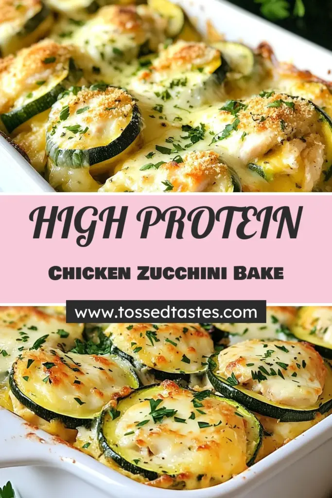Discover a delicious and nutritious high-protein chicken recipe with this easy Zucchini Bake! This low-fat chicken dinner is packed with flavor, featuring layers of tender chicken, fresh zucchini, and a healthy cheesy blend of cottage cheese and mozzarella. Perfect for meal prep or family dinners, this healthy cheesy bake will satisfy your cravings without the guilt. Save this recipe for your next healthy meal! #HealthyRecipes #CottageCheese #ZucchiniBake #LowFatDinner