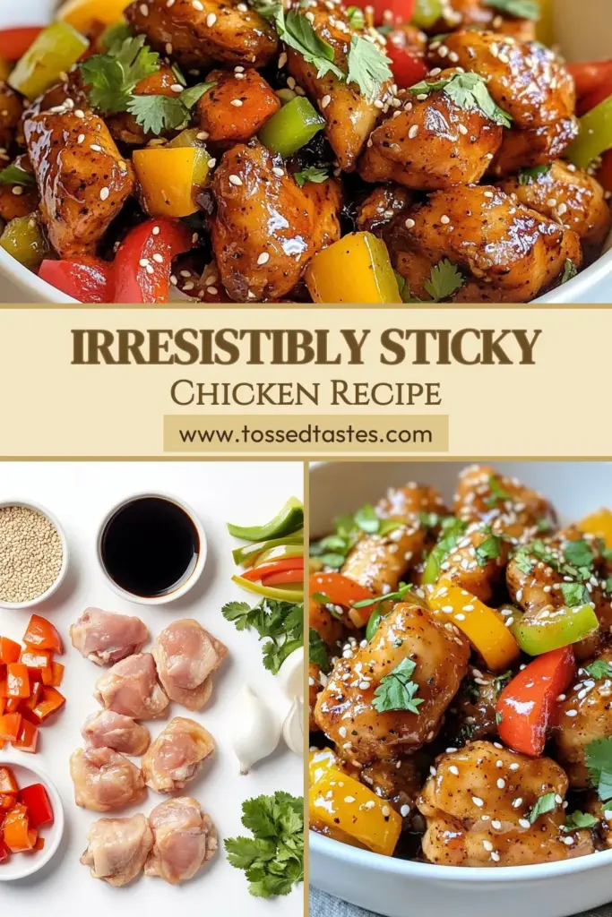 Discover this delicious Sticky Black Pepper Chicken that's perfect for a quick dinner! This easy chicken stir fry recipe features marinated Asian chicken thighs bursting with flavor from soy sauce and fresh ingredients. In just 40 minutes, you’ll have a delightful meal that's sure to impress. Perfect for busy nights, this sticky black pepper chicken is a must-try! Save this easy soy sauce chicken recipe for your next dinner! #EasyDinnerIdeas #ChickenStirFry #AsianRecipes #QuickDinnerIdeas