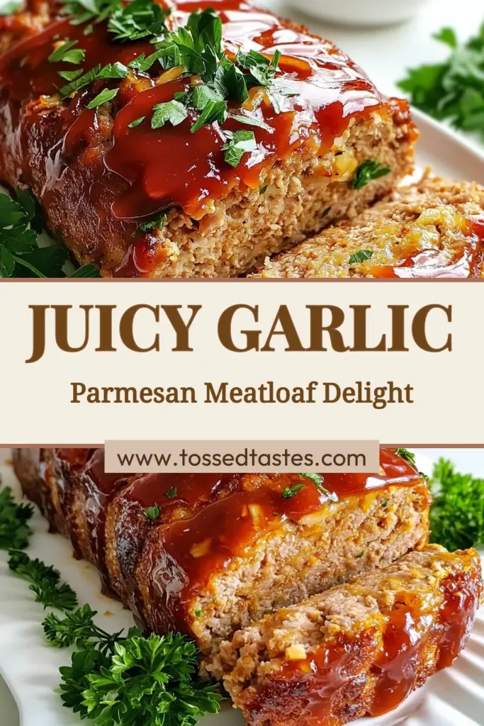 Discover the deliciousness of Garlic Parmesan Chicken Meatloaf with this easy ground chicken meatloaf recipe! This healthy chicken meatloaf features tender ground chicken, savory garlic, and tangy Parmesan cheese for a satisfying meal. Perfect for weeknight dinners, this easy meatloaf with garlic is sure to please the whole family. Try it today and elevate your dinner table! Save this recipe for later! #GarlicParmesanChickenMeatloaf #GroundChickenMeatloafRecipe #HealthyChickenMeatloaf #ParmesanCheeseMeatloaf