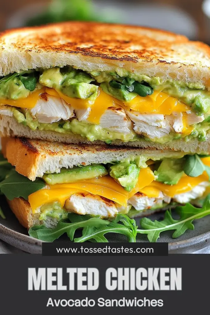 Indulge in a delicious Chicken Avocado Sandwich with this easy avocado melt recipe! Perfect for a quick lunch or dinner, this grilled chicken sandwich features juicy chicken breasts, creamy avocado, and melted cheddar cheese. It’s a healthy chicken sandwich that’s simple to prepare, taking just 30 minutes. Save this tasty recipe for your next meal and enjoy a wholesome bite! #ChickenAvocadoSandwich #AvocadoMeltRecipe #EasySandwichRecipes #HealthyChickenSandwich