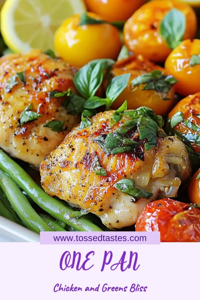 Discover the ultimate One Pan Chicken and Green Beans recipe! This Baked Chicken Thighs Recipe combines tender lemon garlic chicken thighs with vibrant green beans and cherry tomatoes for an easy chicken and vegetable dinner that’s ready in just 40 minutes. Perfect for busy nights, this quick one pan dinner recipe is sure to impress. Try it today and elevate your weeknight meals! Save this recipe for later! #OnePanDinner #EasyDinner #HealthyRecipes #ChickenRecipes