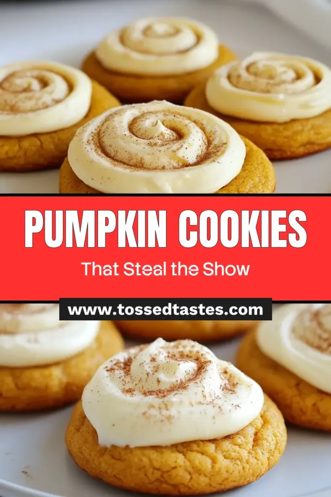 Get ready to indulge in the ultimate fall dessert with these soft pumpkin cookies topped with creamy frosting! This delicious creamy frosting recipe perfectly complements the warm spices in our pumpkin cookies, making them an ideal choice for any autumn gathering. Looking for pumpkin spice desserts? These cookies are a must-try for your fall dessert ideas. Bake a batch and enjoy the flavors of the season! #PumpkinCookies #FallBaking #PumpkinSpice #DessertRecipes