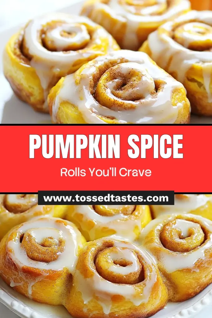 Indulge in these irresistible pumpkin spice cinnamon rolls, the perfect addition to your fall baking recipes! These homemade cinnamon rolls infused with pumpkin puree are soft, fluffy, and topped with a delightful cream cheese glaze recipe. Whether you're looking for pumpkin dessert ideas or a cozy breakfast treat, these rolls will surely impress. Save this recipe now and bring the flavors of fall into your kitchen! #PumpkinSpice #CinnamonRolls #FallBaking #PumpkinDessertIdeas