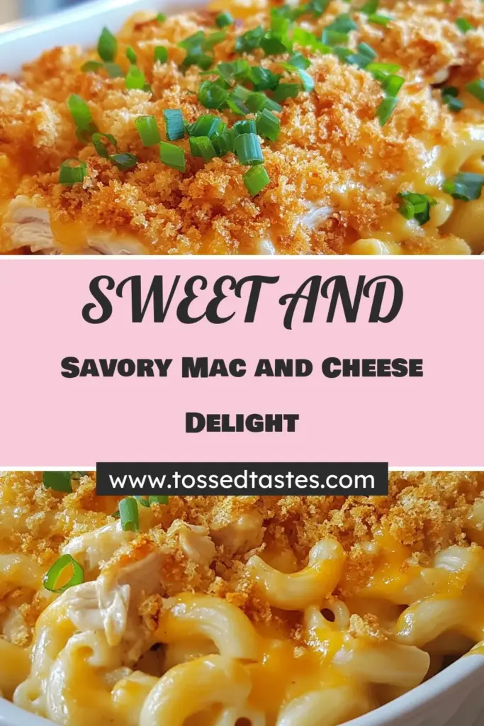 Discover the ultimate comfort food with this Honey BBQ Chicken Mac and Cheese! This BBQ mac and cheese recipe combines creamy mac and cheese with chicken, honey-flavored BBQ sauce, and a crispy breadcrumb topping. It’s the perfect easy mac and cheese dinner recipe for your family. Ready in just under an hour, this baked mac and cheese with BBQ sauce will impress everyone. Check it out now and save for later! #MacAndCheese #BBQChicken #DinnerRecipes #ComfortFood