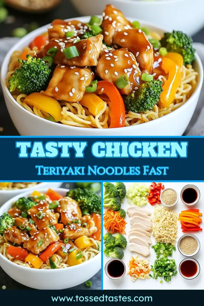 Discover the deliciousness of Chicken Teriyaki Noodles with this easy chicken teriyaki recipe! This quick noodle stir fry combines tender teriyaki chicken with vibrant veggies, making it a healthy chicken noodle dish that's perfect for any night of the week. Ready in just 25 minutes, it's a meal your family will love. Save and try this tasty recipe today! #ChickenTeriyakiNoodles #QuickNoodleStirFry #HealthyChickenRecipe #TeriyakiChickenWithNoodles