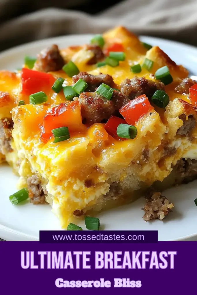Looking for an easy breakfast recipe that will impress? Try this Crack Breakfast Casserole! This cheesy egg casserole combines crusty bread, hearty sausage, and vibrant veggies for a delicious and satisfying meal. Perfect as a simple and healthy brunch idea, this sausage and egg bake will be a family favorite. Don't miss out; save this recipe now and bring joy to your breakfast table! #BreakfastCasserole #EasyBreakfastRecipe #CheesyEggCasserole #HealthyBrunchIdeas