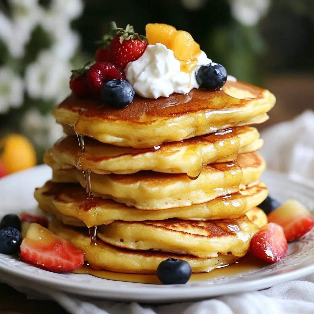 Fluffy Greek Yogurt Pancakes Perfect for Breakfast