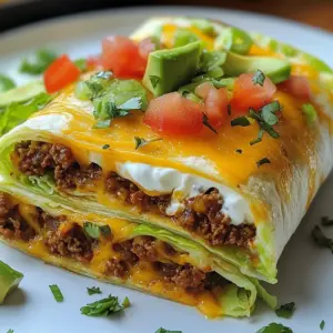 To make Keto Crunchwrap Supremes, gather these main ingredients: - 4 large lettuce leaves (butter or romaine) - 1 cup cooked ground beef or turkey - 1/2 cup shredded cheddar cheese - 1/2 cup sour cream or Greek yogurt - 1/2 large avocado, sliced - 1/4 cup diced tomatoes - 1/4 cup diced onions (optional) - 1/4 cup sliced jalapeños (optional) - 1 teaspoon taco seasoning - Olive oil spray or coconut oil (for cooking) - Salt and pepper to taste These ingredients come together to create a tasty crunchwrap that fits your keto diet. Want to switch things up? Here are some low-carb alternatives for your toppings: - Use shredded lettuce instead of tomatoes for more crunch. - Swap avocado for a creamy guacamole for added flavor. - Try a different cheese, like pepper jack, for a spicy kick. - Replace sour cream with cottage cheese for a protein boost. - Add sliced radishes for a fresh, crunchy taste. These swaps keep your crunchwrap low in carbs while adding new tastes. Seasoning is key to a delicious crunchwrap. Here are some ideas: - Use chili powder for extra heat. - Add cumin for a warm, earthy flavor. - Sprinkle garlic powder for a savory touch. - Mix in smoked paprika for a nice smoky flavor. - Experiment with fresh herbs like cilantro for brightness. These seasonings will enhance your crunchwrap, making it even more flavorful! {{ingredient_image_1}} To start, gather your cooked ground beef or turkey. In a skillet, heat it over medium heat. Sprinkle taco seasoning on the meat. Mix well to coat the meat. Cook for 2-3 minutes until warm. Add salt and pepper to taste. This simple step packs your filling with flavor. Grab a large lettuce leaf. Lay it flat on a cutting board. Spoon the seasoned meat mixture into the center. Next, add a handful of shredded cheddar cheese. Top it with a dollop of sour cream or Greek yogurt. Layer on sliced avocado, diced tomatoes, and onions, if you like. For a kick, add sliced jalapeños. Now comes the fun part. Carefully lift the edges of the lettuce leaf to the center. Make folds to cover the filling. Ensure everything is well tucked in. This will keep your fillings safe and snug. Heat a non-stick skillet over medium heat. Lightly spray it with olive oil or coconut oil. Place your folded crunchwrap seam side down in the skillet. Cook for 3-4 minutes until golden brown and crispy. Flip it over carefully and cook for another 2-3 minutes. Once both sides are crispy and brown, remove the crunchwrap from the skillet. Cut it in half to show off the layers. Enjoy your delicious creation right away! To fold the crunchwrap, start with a flat lettuce leaf. Place your filling in the center. Use a spoonful of meat and layer with cheese, sour cream, and veggies. Lift the edges of the leaf toward the middle. Tuck in the sides well. This keeps the filling from spilling out. Make sure it’s tight and secure. For crispy edges, heat your skillet to medium. Use olive oil or coconut oil spray on the pan. Cook the crunchwrap seam side down first. This helps seal it as it cooks. After 3-4 minutes, flip it gently. Cook the other side for 2-3 minutes until both sides are golden brown. You can swap ingredients to suit your taste. Instead of beef or turkey, try cooked chicken. For cheese, use pepper jack for a kick. Greek yogurt can replace sour cream for a tangy flavor. If you want more veggies, add spinach or bell peppers. Use low-carb tortillas instead of lettuce if you prefer. Pro Tips Choose the Right Lettuce: Butter lettuce is more pliable and holds together better than romaine, making it an excellent choice for wraps. Customize Your Fillings: Feel free to add or substitute your favorite low-carb ingredients like bell peppers, olives, or shredded chicken for variety. Get Crispy with Care: Ensure your skillet is properly heated before adding the crunchwrap, as this helps achieve a golden, crispy exterior. Experiment with Seasonings: Enhance the flavor by using different spices such as cumin, paprika, or a hot sauce of your choice in the meat mixture. {{image_2}} You can make a tasty vegetarian crunchwrap with simple swaps. Start with the same large lettuce leaves. For the filling, choose cooked cauliflower rice or black beans. These add great texture and protein. Top with shredded cheese, avocado, and diced tomatoes. Feel free to add your favorite veggies, like bell peppers or zucchini. This version is filling and packed with flavor. If you want some heat, spice up your crunchwrap. Use seasoned ground beef or turkey, adding extra jalapeños or hot sauce. Try a pepper jack cheese instead of cheddar for more kick. You can also mix in some diced green chilies for added flavor. This spicy crunchwrap will wake up your taste buds! For a quick meal, you can make a cold version. Skip the cooking step and use pre-cooked chicken or turkey. Layer the lettuce leaves with cold meats, cheese, and fresh veggies. Add a dollop of Greek yogurt or cold sour cream. This wrap is great for lunch or a snack. It's healthy and easy to pack! To store leftover crunchwraps, let them cool down first. Wrap each crunchwrap in plastic wrap or foil. Place them in an airtight container. This helps keep them fresh. Store in the fridge for up to three days. When you’re ready to eat your crunchwraps again, reheat them for the best taste. You can use a skillet or an oven. For a skillet, heat over medium. Place the crunchwrap seam side down. Cook for about 2-3 minutes on each side. For an oven, preheat to 350°F (175°C). Bake for 10-15 minutes until warm and crispy. If you want to save crunchwraps for later, freezing is a great option. Wrap each crunchwrap tightly in plastic wrap. Then, place them in a freezer-safe bag. This keeps them safe from freezer burn. They can last in the freezer for up to a month. When you’re ready to eat, thaw in the fridge overnight before reheating. A Keto Crunchwrap is a low-carb twist on a popular fast food item. Instead of a flour tortilla, we use large lettuce leaves. This wraps up tasty fillings like seasoned meat, cheese, and fresh veggies. The crunch comes from pan-frying it until golden brown. It's a fun and easy meal that fits a keto diet. Yes, you can use different proteins in your Keto Crunchwrap. Ground turkey or chicken works great. If you're not into meat, try black beans or tofu for a tasty vegetarian option. Just remember to season them well. This keeps your crunchwrap full of flavor. A Keto Crunchwrap Supreme has about 7 grams of carbs per serving. This depends on the exact ingredients you use. The lettuce leaves are very low in carbs. The filling adds some carbs, mainly from the cheese and vegetables. Always check your specific ingredients to get the right count. You learned how to create a tasty Keto Crunchwrap Supreme with great ingredients. We covered filling prep, assembly, and cooking steps. You now have tips for perfect folding and crispy edges, plus delicious variations like vegetarian and spicy options. Remember to store leftovers properly and reheat for the best taste. This recipe is fun and flexible, making it a great choice for any meal. Enjoy your cooking and get creative with this meal. Dive into keto dining with ease and flavor!