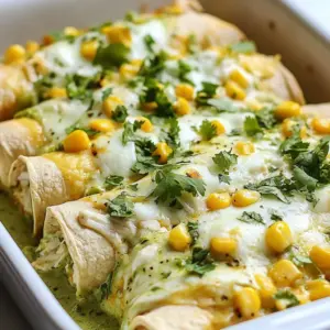 - Fresh Ingredients - 2 cups cooked chicken breast, shredded - 1 cup low-fat Greek yogurt - 1 cup shredded low-fat mozzarella cheese - 1 cup diced green bell pepper - 1/2 cup corn kernels (fresh or frozen) - Fresh cilantro, chopped (for garnish) - Pantry Items - 1 can (10 oz) green enchilada sauce - 1 teaspoon garlic powder - 1 teaspoon onion powder - 1/2 teaspoon ground cumin - 1/2 teaspoon chili powder - Salt and pepper to taste - 8 whole wheat tortillas - Optional Garnishes - Fresh cilantro can add a bright touch. - You can add a squeeze of lime for extra zest. This list gives you all you need for high-protein white chicken enchiladas. Each ingredient plays a role in flavor and nutrition. The chicken provides protein, while Greek yogurt adds creaminess without the fat. The whole wheat tortillas give fiber, keeping you full longer. Enjoy shopping for these fresh and pantry items to create your dish! {{ingredient_image_1}} First, preheat your oven to 350&deg;F (175&deg;C). This step is key to getting a nice bake. While the oven heats, gather your ingredients. You will need chicken, Greek yogurt, cheese, and the spices. Having everything ready helps speed up the process. In a large bowl, mix the shredded chicken and Greek yogurt. Add half of the mozzarella cheese, diced green bell pepper, and corn. Sprinkle in garlic powder, onion powder, ground cumin, chili powder, salt, and pepper. Stir it all until it is well mixed. This blend gives your enchiladas flavor and protein. Now, take a baking dish and spread 1/2 cup of green enchilada sauce on the bottom. Lay out your whole wheat tortillas on a flat surface. Place about 1/3 cup of the chicken mixture in the center of each tortilla. Roll them up tightly and place them seam-side down in the dish. Pour the rest of the green enchilada sauce over the rolled enchiladas. Make sure to cover them well. Top with the remaining mozzarella cheese. Cover the dish with aluminum foil and bake for 20 minutes. After that, remove the foil and bake for another 10 minutes. You want the cheese to be bubbly and slightly golden. Once done, take it out and let it cool for a few minutes. Garnish with fresh cilantro before serving. You can easily swap some ingredients for healthier choices. Instead of regular tortillas, use whole wheat ones for more fiber. Low-fat Greek yogurt works great in place of sour cream, giving you creaminess with less fat. Try using fresh veggies, like spinach or zucchini, for added nutrients. You can also replace the cheese with a plant-based option if you prefer. To shred chicken fast, first let it cool slightly. Use two forks to pull the meat apart. You can also use your hands if you prefer. For even faster results, try a stand mixer. Place the cooked chicken in the bowl and mix on low speed. The chicken will shred quickly without much effort. To prevent sticking, use a non-stick baking dish or spray it lightly with oil. Make sure to spread the enchilada sauce on the bottom before placing the tortillas. This keeps them moist and helps prevent sticking. When baking, cover the dish with foil for the first part. This traps steam and helps cook them evenly. Remove the foil later to get that nice, golden cheese on top. Pro Tips Use Rotisserie Chicken: For a quicker option, use store-bought rotisserie chicken to save time on shredding. Customize Your Veggies: Feel free to add other vegetables like spinach or zucchini to boost the nutrition and flavor. Make Ahead: Prepare the enchiladas in advance and refrigerate them, then bake just before serving for a hassle-free meal. Garnish for Flavor: Don't skip the fresh cilantro; it adds a refreshing touch that enhances the overall taste of the dish. {{image_2}} You can make these enchiladas vegetarian by using plant-based protein. Try using: - 2 cups cooked quinoa - 2 cups black beans, rinsed and drained - 2 cups diced mushrooms These options add protein while keeping flavors rich. The quinoa and beans also provide fiber. If you want to keep it cheesy, substitute the chicken with more low-fat mozzarella. To amp up the flavor in your enchiladas, consider adding: - 1 cup diced tomatoes - 1/2 cup diced onions - 1 teaspoon smoked paprika These ingredients add a fresh taste and a smoky kick. You can also include jalape&ntilde;os for heat. Just chop them finely and mix them into the filling. Experiment with spices to find your perfect blend. If you want to change the sauce, here are some tasty choices: - Red enchilada sauce for a bolder flavor - Salsa verde for a zesty twist - Tomato sauce mixed with spices for a mild taste These sauces can give your enchiladas a new life. Choose one based on your mood or what you have at home. Each sauce will bring its unique style to the dish. Store leftover enchiladas in an airtight container. Keep them in the fridge. They stay fresh for up to three days. Make sure they cool down before sealing. This helps maintain texture and flavor. If you want to keep them longer, freezing is a great option. To freeze enchiladas, first let them cool completely. Wrap each enchilada tightly in plastic wrap. Then, place them in a freezer bag or container. This prevents freezer burn. They can last up to three months in the freezer. When you're ready to eat, simply thaw in the fridge overnight. For reheating, preheat your oven to 350&deg;F (175&deg;C). Place the enchiladas in a baking dish. Add a splash of water or sauce to keep them moist. Cover with foil to prevent drying out. Heat for about 20 minutes, or until warm throughout. You can also reheat in the microwave, but the oven keeps them crispy. To make High-Protein White Chicken Enchiladas, first gather your ingredients. You need two cups of cooked, shredded chicken, one cup of low-fat Greek yogurt, and one cup of shredded low-fat mozzarella cheese. You will also need one can of green enchilada sauce, one cup of diced green bell pepper, and half a cup of corn. Add garlic powder, onion powder, cumin, chili powder, salt, and pepper for flavor. Use eight whole wheat tortillas to wrap the filling. Start by preheating your oven to 350&deg;F (175&deg;C). In a bowl, mix the chicken, Greek yogurt, half the cheese, bell pepper, corn, and spices. Spread half a cup of enchilada sauce in a baking dish. Then, fill each tortilla with the chicken mixture and roll them up. Place the rolled tortillas seam-side down in the dish. Pour the rest of the sauce over them and top with the remaining cheese. Cover with foil and bake for twenty minutes. Remove the foil and bake for ten more minutes until the cheese is bubbly. Yes, you can use other types of cheese. Cheddar, pepper jack, or even queso fresco work well. Each cheese brings a different flavor. If you want a stronger taste, try sharp cheddar. For a creamier texture, use Monterey Jack cheese. Mixing cheeses can also create a unique flavor blend. Several side dishes pair well with enchiladas. Here are a few ideas: - Spanish rice - Refried beans - A simple green salad - Cilantro lime quinoa - Corn on the cob These sides complement the flavors in the enchiladas. They also add color and nutrition to your meal. To boost the protein in your enchiladas, consider these tips: - Add black beans or pinto beans to the filling. - Use extra chicken or turkey. - Mix in cottage cheese with the Greek yogurt. - Top the enchiladas with a sprinkle of hemp seeds or chopped nuts. These options will help you create a protein-packed meal while keeping it delicious and balanced. In this blog post, we explored making high-protein white chicken enchiladas. We covered the fresh ingredients needed, including pantry items and garnishes. You learned step-by-step instructions for preparation and baking. We shared tips for healthy substitutions and easy chicken shredding. Variations allow for creativity, like vegetarian options and sauce alternatives. Lastly, we discussed storing leftovers and reheating tips. Now, you're ready to make delicious enchiladas at home. Enjoy experimenting with flavors and techniques!