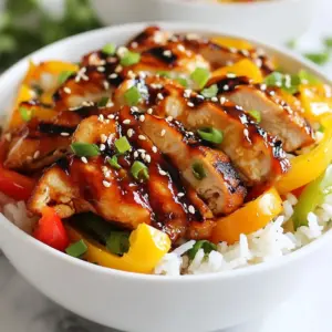 For this tasty dish, you will need: - 2 cups cooked jasmine rice - 1 pound boneless, skinless chicken thighs - 1/2 cup honey - 1/4 cup barbecue sauce - 2 cloves garlic, minced - 1 tablespoon soy sauce - 1 tablespoon apple cider vinegar - 1 teaspoon smoked paprika - 1/2 teaspoon black pepper - 1/4 teaspoon salt - 1 cup mixed bell peppers, sliced (red, yellow, green) These main ingredients create a sweet and savory mix. The chicken thighs stay juicy and tender, while the honey adds a nice glaze. To make your dish even better, add these garnishes: - 1/2 cup green onions, chopped - Sesame seeds These toppings add color and crunch. The green onions give a fresh taste, while sesame seeds add a nutty flavor. I love using jasmine rice for this recipe. It has a sweet aroma and a fluffy texture. You can also try other rice types like: - Basmati rice - Brown rice Each of these options brings a unique flavor and texture. Choose what you like best for your meal. {{ingredient_image_2}} To start, gather a medium mixing bowl. Add 1/2 cup honey and 1/4 cup barbecue sauce. Next, include 2 minced garlic cloves, 1 tablespoon soy sauce, and 1 tablespoon apple cider vinegar. Then, add 1 teaspoon smoked paprika, 1/2 teaspoon black pepper, and 1/4 teaspoon salt. Whisk these ingredients well. This marinade will make the chicken taste amazing. Now, take 1 pound of boneless, skinless chicken thighs. Place them in the bowl with the marinade. Make sure each piece is coated well. Cover the bowl with plastic wrap or a lid. Let the chicken marinate in the fridge for at least 30 minutes. For even more flavor, you can marinate it for up to 2 hours. While the chicken marinates, preheat your grill or skillet over medium-high heat. After marinating, remove the chicken from the bowl. Let any excess marinade drip off and throw away the leftover marinade. Cook the chicken thighs for about 6-7 minutes on each side. The chicken should be fully cooked when it reaches 165&deg;F. Once done, let it rest for 5 minutes before slicing it into strips. In the same skillet, add sliced bell peppers. Saut&eacute; them for about 3-4 minutes until they are tender but still a bit crisp. In a large serving bowl, add 2 cups of cooked jasmine rice. Then, mix in the saut&eacute;ed bell peppers and sliced chicken. Gently toss everything together. Make sure all the ingredients blend well. For the final touch, garnish with chopped green onions and a sprinkle of sesame seeds. Enjoy your tasty dish! To make the chicken tasty, marinating is key. Mix honey, barbecue sauce, garlic, soy sauce, vinegar, smoked paprika, black pepper, and salt. Let the chicken sit in this mix for at least 30 minutes. For even more flavor, marinate it for up to 2 hours. This helps the chicken soak up the sweet and smoky taste. You can cook the chicken in two ways: grilling or pan-cooking. Grilling gives the chicken a nice char and smoky flavor. Just preheat the grill and cook for about 6-7 minutes on each side. If you pan-cook, use a skillet over medium-high heat. Both methods work well, but grilling can add a fun outdoor vibe. For fluffy rice, use jasmine rice. Cook it according to the package instructions. Rinse the rice before cooking to remove excess starch. This makes the rice less sticky. After cooking, let it sit covered for a few minutes. Fluff it with a fork before serving. This will give you the perfect rice to pair with your honey BBQ chicken. Pro Tips Marinate Longer for More Flavor: For the best flavor, marinate the chicken for at least 2 hours or even overnight. This allows the flavors to penetrate the meat thoroughly. Use a Meat Thermometer: To ensure perfectly cooked chicken, use a meat thermometer. The internal temperature should reach 165&deg;F (75&deg;C) for safe consumption. Customize Your Veggies: Feel free to add or substitute with your favorite vegetables such as zucchini or broccoli for additional color and nutrients. Try Different BBQ Sauces: Experiment with different barbecue sauces to find your favorite flavor profile, whether it&rsquo;s sweet, spicy, or smoky. {{image_4}} You can switch the chicken with different proteins. Tofu is a great choice for a plant-based meal. Use firm tofu for the best texture. Slice it into cubes and marinate it just like the chicken. If you prefer shrimp, use peeled and deveined shrimp. Cook them for about 3-4 minutes until they turn pink. Both options work well with the honey BBQ sauce. You can change the sauce to create new flavors. Try teriyaki sauce for a sweet and salty taste. A spicy sauce can add a kick to the dish. You can also use a garlic and herb sauce for a fresh twist. Experiment with different sauces to find your favorite combination. Each sauce will give the dish a unique vibe. Adding vegetables boosts the health benefits of your meal. You can mix in broccoli, carrots, or snap peas. These veggies add color and crunch. Saut&eacute; them with the bell peppers for a tasty mix. You can also serve the dish with a side salad for extra greens. This way, you make your meal more balanced and nutritious. To keep your Honey BBQ Chicken Rice fresh, store leftovers in an airtight container. Make sure the rice and chicken cool down to room temperature first. Then, place the container in the fridge. It will stay good for up to four days. If you want to keep it longer, freezing is a great option. When you&rsquo;re ready to enjoy your leftovers, the best way to reheat them is in a skillet. Add a splash of water or broth to keep it moist. Heat on medium-low for about 5-7 minutes, stirring often. You can also use the microwave. Place in a microwave-safe bowl, cover it with a lid, and heat in 1-minute increments until hot. If you want to freeze Honey BBQ Chicken Rice, divide it into portions. Place each portion in a freezer-safe bag or container. Squeeze out as much air as you can before sealing. This dish can last up to three months in the freezer. To thaw, move it to the fridge overnight, then reheat as mentioned before. Yes, you can use brown rice. It has a nuttier taste and takes longer to cook. Brown rice is also more nutritious than white rice. Just remember to adjust the cooking time. Make sure the rice is tender before serving. You can marinate the chicken for at least 30 minutes or up to 2 hours. A longer marinating time gives more flavor. Just keep it in the fridge while it marinates. This will help the spices soak in well. You can serve this dish with a side salad or steamed veggies. Corn on the cob adds a sweet crunch. You could also serve it with tortilla chips and salsa for a fun twist. Each of these options will complement the sweet and savory flavors. Yes, this recipe can be gluten-free. Make sure to use gluten-free soy sauce. Many brands offer good options. Check the labels to be sure. The rest of the ingredients are naturally gluten-free, so you can enjoy this dish safely! This blog post covered the key steps to make Honey BBQ Chicken Rice. We explored vital ingredients, and optional garnishes, and discussed rice options. I shared easy instructions for marinating and cooking. You learned tips to boost flavor and explore variations with different proteins and sauces. Lastly, we went over how to store and reheat leftovers. Enjoy cooking this dish and feel free to adapt it. The possibilities are endless, so have fun with your meals!