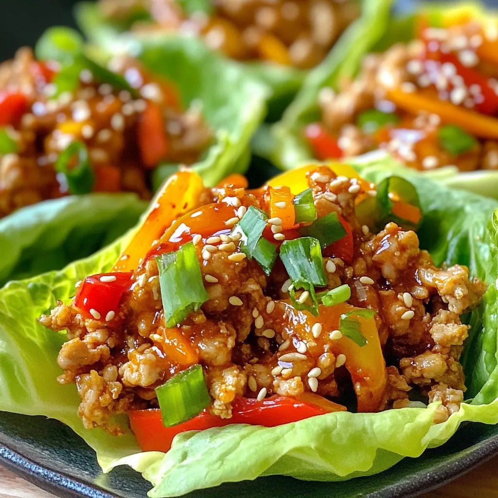 Spicy Gochujang Chicken Lettuce Wraps Delight