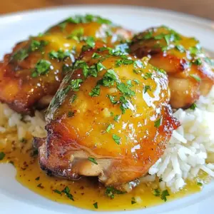 - 4 boneless, skinless chicken thighs - 1/4 cup honey - 1/4 cup unsalted butter - 3 cloves garlic, minced - 1 tablespoon soy sauce - 1 tablespoon apple cider vinegar - 1/2 teaspoon smoked paprika - 1/2 teaspoon black pepper - Salt to taste - Fresh parsley, chopped (for garnish) In this dish, the main ingredients are key to its flavor. The chicken thighs are juicy and tender. Honey gives a sweet touch, while butter adds richness. Garlic brings a savory note that makes everything better. The flavor enhancers round out the dish. Soy sauce adds depth, and apple cider vinegar gives a tangy kick. Smoked paprika adds warmth, and black pepper gives a bit of spice. Use salt wisely to bring out all the flavors. Finally, don&rsquo;t forget the fresh parsley. It adds color and a fresh taste. This simple addition makes the dish look and taste great. With these easy-to-find ingredients, you can create a meal that feels special, yet is quick to make. {{ingredient_image_1}} - Melt 1/4 cup unsalted butter in a small saucepan over medium heat. - Add 3 cloves of minced garlic and saut&eacute; for about 1 minute until fragrant. - Stir in 1/4 cup honey, 1 tablespoon soy sauce, 1 tablespoon apple cider vinegar, 1/2 teaspoon smoked paprika, and 1/2 teaspoon black pepper. - Mix well and let it simmer for 2-3 minutes until the sauce thickens slightly. - Season both sides of 4 boneless, skinless chicken thighs with salt. - Heat a little oil in a large skillet over medium-high heat. - Add the chicken thighs to the skillet and cook for 5-7 minutes on each side. - Look for a golden brown color and ensure they are cooked through. - Pour the honey butter sauce over the chicken in the skillet. - Continue to cook for an additional 2-3 minutes. - Let the sauce caramelize and coat the chicken beautifully. - Remove the skillet from heat and let the chicken rest for a couple of minutes. - Garnish with freshly chopped parsley for a touch of color and flavor. - Use oils with high smoke points. Choices like canola or vegetable oil work best. - Always check that chicken is cooked through. Use a meat thermometer to ensure it reaches 165&deg;F. Cooking chicken thighs can be tricky. They cook fast and can dry out. To avoid this, keep a close eye while they sear. Turn them only once for a perfect brown crust. - Want it sweeter? Add more honey. To spice it up, try a pinch of chili powder or red pepper flakes. - You can swap honey for maple syrup for a different taste. Use low-sodium soy sauce for a healthier option. Feel free to adjust the flavors. This sauce is flexible and can cater to your taste. - Serve the sticky honey butter chicken over fluffy rice. It absorbs the sauce well and adds texture. - For a colorful plate, add bright roasted vegetables on the side. Drizzle extra sauce over the chicken for a glossy finish. It makes the dish look even more appealing. Garnish with chopped parsley for a fresh touch. Pro Tips Marinating the Chicken: For enhanced flavor, marinate the chicken thighs in the honey butter mixture for at least 30 minutes before cooking. Adjusting Sweetness: If you prefer a less sweet dish, reduce the amount of honey by half and balance it with a dash more soy sauce. Using Fresh Herbs: Experiment with fresh herbs like thyme or rosemary in the sauce for an aromatic touch that complements the honey and garlic. Perfectly Cooked Chicken: To ensure the chicken is cooked through without drying out, use a meat thermometer; the internal temperature should reach 165&deg;F (75&deg;C). {{image_2}} You can switch up the protein in this recipe. Here are two tasty ideas: - Sticky Honey Butter Salmon: Use salmon fillets instead of chicken. Cook the salmon in the same way. The honey butter sauce goes great with the rich flavor of salmon. - Sticky Honey Butter Tofu: For a plant-based option, use firm tofu. Press the tofu to remove excess water. Cut it into cubes and follow the same cooking steps. If you have dietary needs, here are some easy swaps: - Gluten-free adaptations: Use tamari instead of soy sauce. It gives the same flavor without gluten. - Low-sugar alternatives: Replace honey with a sugar-free syrup. You can also use a smaller amount of honey to cut down on sugar. Want to change the taste? Here are two great ways: - Adding heat with chili powder: Mix in a teaspoon of chili powder to the sauce. This adds a nice kick that pairs well with the sweet honey. - Incorporating citrus flavors: Squeeze in some fresh lemon or lime juice. This adds a bright flavor that balances the sweetness of the honey. To store leftovers, let your sticky honey butter chicken cool first. Place it in an airtight container. This keeps the chicken fresh and tasty. In the fridge, it lasts up to four days. Always check for signs of spoilage before eating. You can freeze sticky honey butter chicken too. First, let it cool down completely. Then, wrap it tightly in plastic wrap. Place it in a freezer-safe bag or container. It can last in the freezer for up to three months. When you want to eat it, thaw it in the fridge overnight. Reheat it in a skillet over low heat. Stir occasionally until hot. Leftover chicken is super versatile! Chop it up and add it to salads for a tasty lunch. You can also use it in wraps, adding some veggies and sauce. It&rsquo;s a quick way to make a delicious meal. Don&rsquo;t forget to drizzle extra honey butter sauce on top for extra flavor! You can serve sticky honey butter chicken with many tasty sides. Here are some ideas: - Fluffy rice, which soaks up the sauce well. - Roasted vegetables, like carrots, broccoli, or green beans. - A fresh salad with greens, tomatoes, and a light dressing. - Mashed potatoes for a creamy, comforting touch. - Soft dinner rolls to mop up the sauce. Yes, you can make this recipe in advance. Cook the chicken and sauce, then cool it down. Store it in the fridge for up to three days. You can reheat it on the stove or in the microwave. Just ensure it's heated through before serving. To add some heat, you can try these tips: - Mix in 1/2 teaspoon of chili powder to the sauce. - Add sliced jalape&ntilde;os when cooking the chicken. - Use hot sauce in place of soy sauce for a kick. - Stir in red pepper flakes for a spicy finish. Yes, this recipe is great for meal prep. To make it easier: - Cut the chicken into bite-sized pieces for quick cooking. - Store the chicken and sauce separately in containers. - Reheat just the portion you need, keeping the rest fresh. - Pair with rice or veggies for easy meals throughout the week. This Sticky Honey Butter Chicken recipe combines simple ingredients for big flavor. You learned to prepare a tasty honey butter sauce, cook the chicken to perfection, and add flavor with a few spices. Don't forget the garnishing for a beautiful finish! Experiment with different proteins and flavors. Embrace leftovers in salads or wraps. Cooking can be fun and rewarding! Enjoy your culinary adventure with this delicious dish.