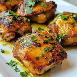 To make yogurt marinated chicken thighs, gather these simple ingredients: - 4 bone-in, skin-on chicken thighs - 1 cup plain Greek yogurt - 2 tablespoons olive oil - 3 cloves garlic, minced - 1 tablespoon fresh lemon juice - 1 teaspoon ground cumin - 1 teaspoon smoked paprika - 1 teaspoon onion powder - 1/2 teaspoon cayenne pepper (adjust to taste) - Salt and pepper to taste - Fresh cilantro or parsley for garnish Each ingredient brings health benefits. Plain Greek yogurt adds protein and probiotics. Chicken thighs are rich in iron and zinc. Olive oil contains healthy fats. Garlic boosts your immune system. Lemon juice offers vitamin C. Spices like cumin and paprika provide antioxidants. This dish is not just tasty; it&rsquo;s nutritious too. You can swap out some ingredients if needed. Use non-fat yogurt instead of Greek yogurt for a lighter option. For olive oil, try avocado oil or canola oil. If you lack fresh garlic, use garlic powder. For lemon juice, lime juice works well. If you want a milder spice, skip the cayenne or reduce the amount. These swaps keep your dish delicious and flavorful. {{ingredient_image_1}} To start, gather all your ingredients. You need 1 cup of plain Greek yogurt. This will be the base of your marinade. Add 2 tablespoons of olive oil to keep the chicken moist. Mince 3 cloves of garlic for that rich flavor. Squeeze in 1 tablespoon of fresh lemon juice for brightness. Next, add 1 teaspoon each of ground cumin and smoked paprika. These spices give depth and warmth. Sprinkle in 1 teaspoon of onion powder and 1/2 teaspoon of cayenne pepper. Adjust the cayenne to suit your taste. Finally, add salt and pepper. Whisk everything together until it is smooth and creamy. Now, it's time to marinate your chicken thighs. Use 4 bone-in, skin-on chicken thighs for the best flavor. Place them in a large resealable plastic bag or a shallow dish. Pour the yogurt marinade over the chicken. Make sure all pieces are well coated. Seal the bag or cover the dish tightly. Refrigerate for at least 2 hours. For even better flavor, let it marinate overnight. This step allows the chicken to soak up all the yummy spices. When you're ready to cook, preheat your oven to 400&deg;F (200&deg;C). Remove the chicken from the marinade. Let the excess marinade drip off. Place the chicken skin-side up on a baking sheet lined with parchment paper. Roast the chicken in the oven for about 35-40 minutes. Check that the internal temperature reaches 165&deg;F (75&deg;C). The skin should be crispy and golden brown. Once done, take it out and let it rest for about 5 minutes. This helps keep the juices inside. Garnish with fresh cilantro or parsley before serving. Enjoy your flavorful, tender yogurt marinated chicken thighs! Marination time is key for great flavor. I recommend at least 2 hours. For the best taste, marinate overnight. This allows the yogurt to tenderize the meat and infuse flavor. It also helps the spices mix well with the chicken. To get that perfect crispy skin, there are some steps to follow. First, let the chicken dry a bit after you take it out of the marinade. Placing it skin-side up on a baking sheet helps too. You can also bake at a higher temperature, like 400&deg;F. This helps the skin crisp up nicely. When serving, think about colors and flavors. Fresh cilantro or parsley adds a nice touch. You can also serve with lemon wedges for extra zing. Pair with rice, salad, or roasted veggies for a full meal. These sides balance the rich flavor of the chicken. Pro Tips Marinate Longer for Flavor: Allowing the chicken to marinate overnight enhances the flavor and tenderness, making it even more delicious. Use a Meat Thermometer: To ensure your chicken is perfectly cooked, use a meat thermometer to check that the internal temperature reaches 165&deg;F (75&deg;C). Get Crispy Skin: For extra crispy skin, broil the chicken for the last 2-3 minutes of cooking, watching carefully to avoid burning. Experiment with Spices: Feel free to adjust the spices in the marinade according to your taste, adding more cayenne for heat or additional herbs for freshness. {{image_2}} You can change the flavor by using different herbs and spices. Fresh herbs like thyme or rosemary add a nice touch. You can also try dried herbs such as oregano or basil. For a bolder taste, add curry powder or turmeric. If you like heat, increase the cayenne pepper or add chili powder. The choice is yours. Experiment and find your favorite blend! Grilling and oven roasting give different flavors and textures. Grilling adds a smoky taste. It&rsquo;s great for summer cookouts. Preheat your grill and cook the chicken thighs over medium heat. Flip them often for even cooking. Oven roasting is easier in colder weather. It keeps the chicken juicy and helps the skin crisp up. Both methods work well, so choose what fits your day. Pair your yogurt marinated chicken thighs with tasty side dishes. Rice or quinoa works well to soak up flavors. Roasted veggies add color and crunch. A fresh salad can brighten up your meal. For a bit of tang, serve with yogurt sauce or tzatziki. You can mix and match sides to keep meals exciting and fun! Store leftover chicken thighs in an airtight container. Let the chicken cool first. You can keep it in the fridge for up to three days. Make sure to check for any signs of spoilage before eating. If you want to freeze the marinated chicken, do it before cooking. Place the chicken in a resealable bag with the marinade. Squeeze out air and seal the bag. The chicken will stay good for up to three months in the freezer. When you are ready to use it, thaw in the fridge overnight. To reheat the chicken, preheat your oven to 350&deg;F (175&deg;C). Place the chicken on a baking sheet. Cover it with foil to keep it moist. Heat for about 15-20 minutes until warmed through. You can also use a microwave if you&rsquo;re in a hurry. Just make sure to cover it to avoid drying out. You can use many meats for yogurt marination. Chicken is great, but you can also use: - Lamb: The rich flavor pairs well with yogurt. - Beef: Cuts like flank steak or sirloin work nicely. - Pork: Pork chops or tenderloin become juicy and tender. Yogurt helps break down tough fibers in these meats. This makes them tender and tasty. You can try different spices to match the meat's flavor. Yes, you can use non-dairy yogurt for this dish. Options like almond or coconut yogurt work well. Just make sure it is plain and unsweetened. Non-dairy yogurt may change the taste slightly. However, it still gives a nice tang and creaminess. If you are lactose intolerant or vegan, this is a great choice. You can marinate chicken in yogurt for a minimum of 2 hours. However, for the best flavor, I recommend marinating overnight. The yogurt tenderizes the chicken and adds flavor. If you marinate too long, the chicken may become too soft. Stick to between 2 hours and 24 hours for the best results. Yogurt marinated chicken thighs are easy and delicious to make. We covered the key ingredients, helpful tips, and different cooking methods. You learned how to prepare the marinade and ensure a tasty finish. Remember, you can swap ingredients to suit your taste and easily change up flavors. I hope these steps inspire you to try this recipe at home. Whether grilling or roasting, enjoy every bite. Keep experimenting, and make the dish your own!