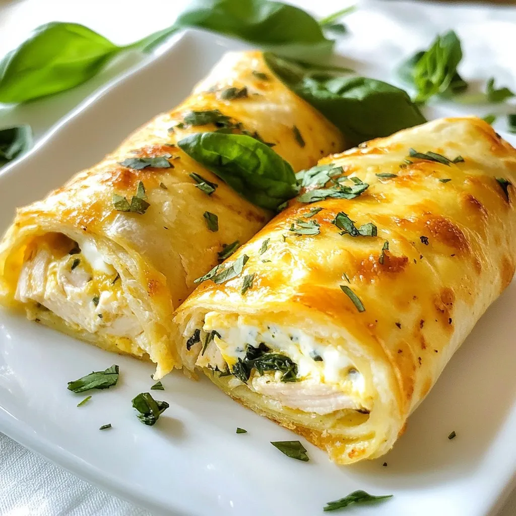 Melty Garlic Chicken Cheese Wraps Savory and Simple Delight